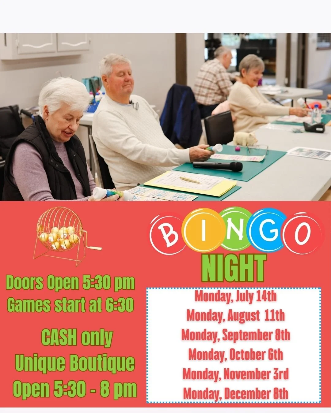 Monday Bingo Night