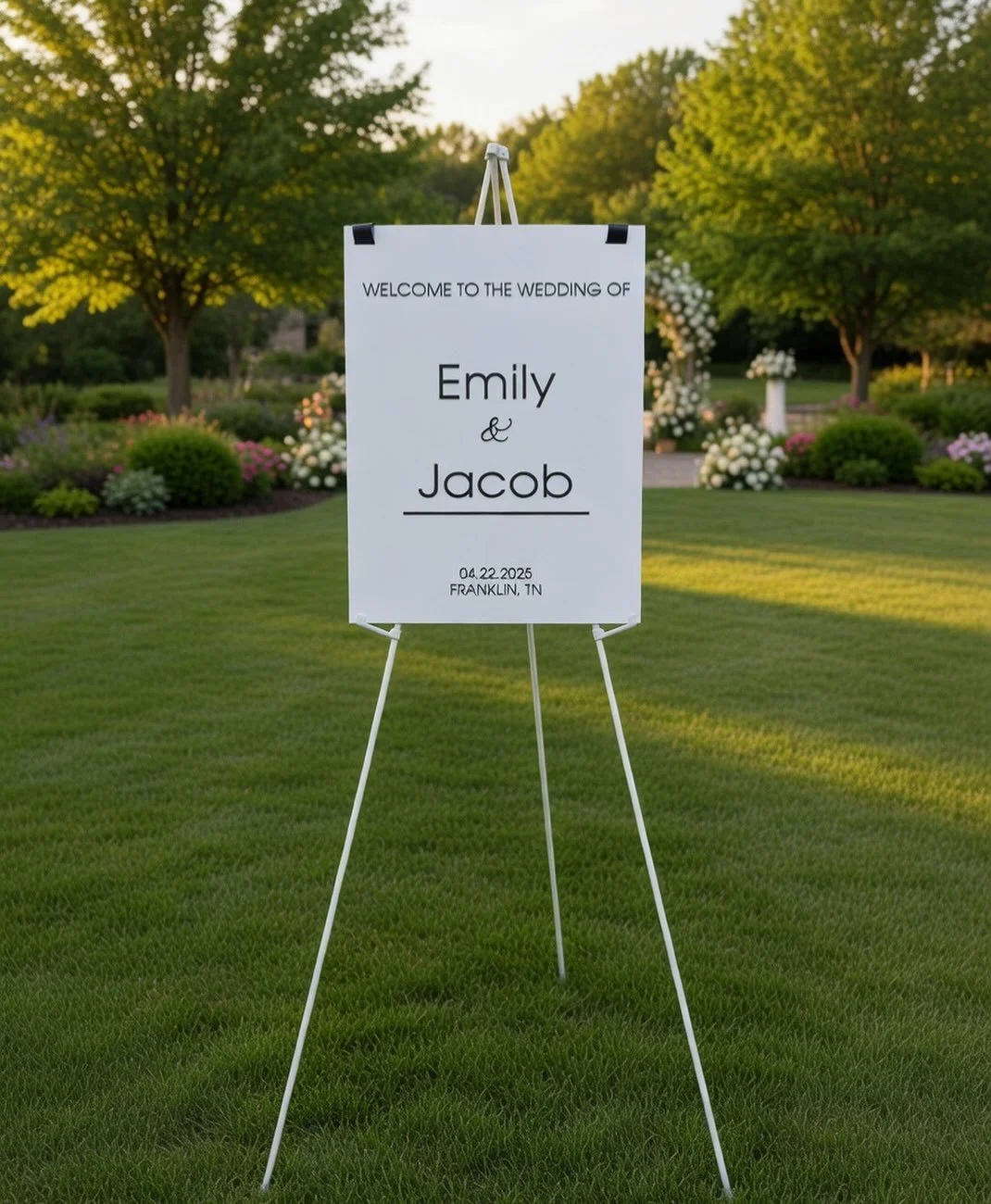 A day to remember 💍

Love is in full bloom! 🌸  Emily &amp; Jacob celebrated their day with a beautiful, custom sign created by yours truly. Every moment is a celebration of their journey and the start of forever.

Let us help you create those littl