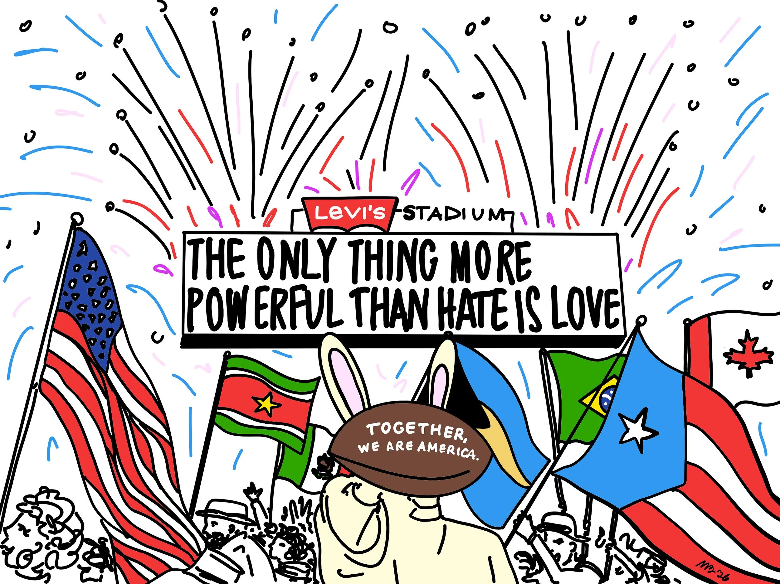 Bad Bunny Bowl Print