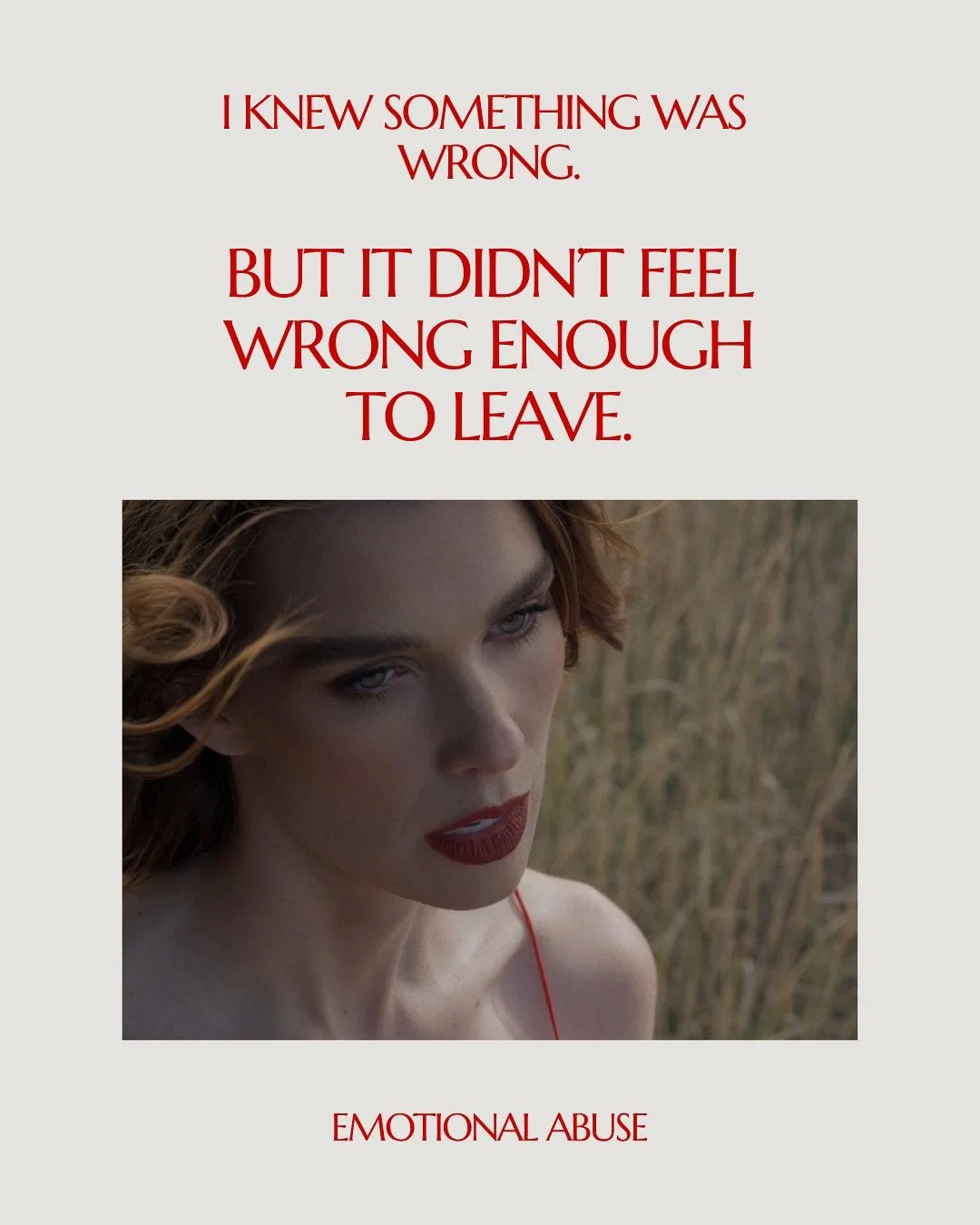 The stages of emotional abuse are incredibly insidious. By the time the red flags start to appear, the slow erosion of self has already begun, and you start justifying it. It&rsquo;s hard to recognise it&rsquo;s happening. 

I wanted to make a song t