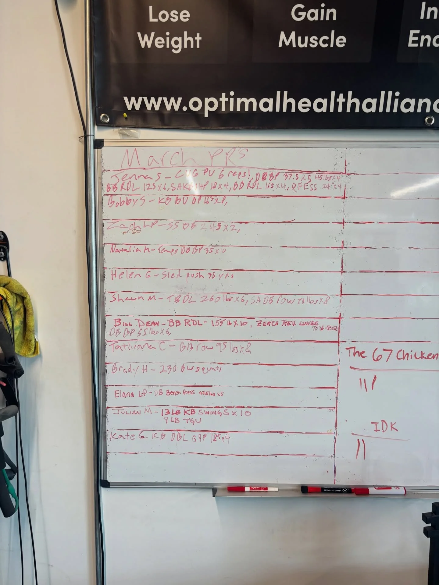 March PR&rsquo;s! Incredible numbers this month!
@jshenk5 - Chin up Grip Pull up 6 unassisted reps!, DB BP 37.5 lbs each x 5 and then 45 lbs each x 4, BB RDL 125 lbs x 6, SA KB OHP 18 kg x 4 each, BB RDL 165 lbs x 4, RFE SS 24&rsquo;s kg x 4 each
Bob