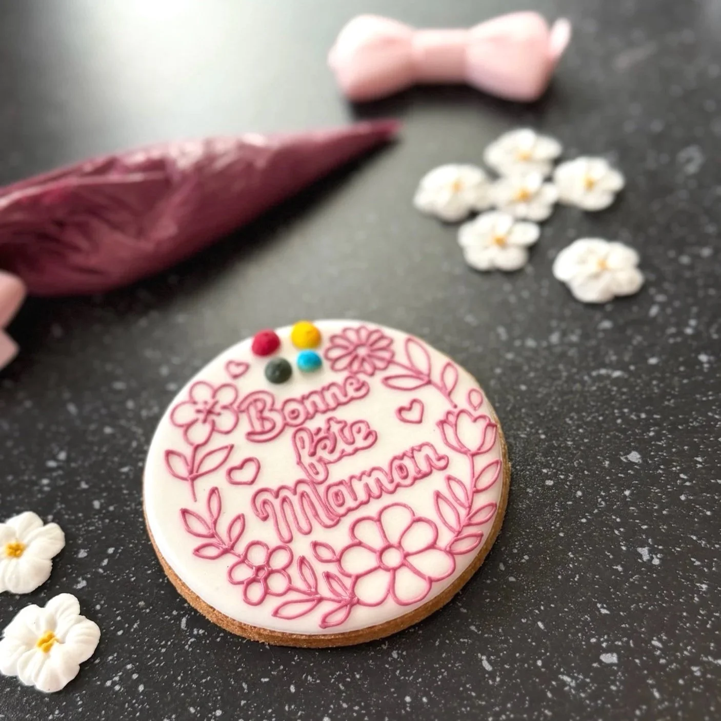 Maxi sablés à peindre Bonne fête Maman
