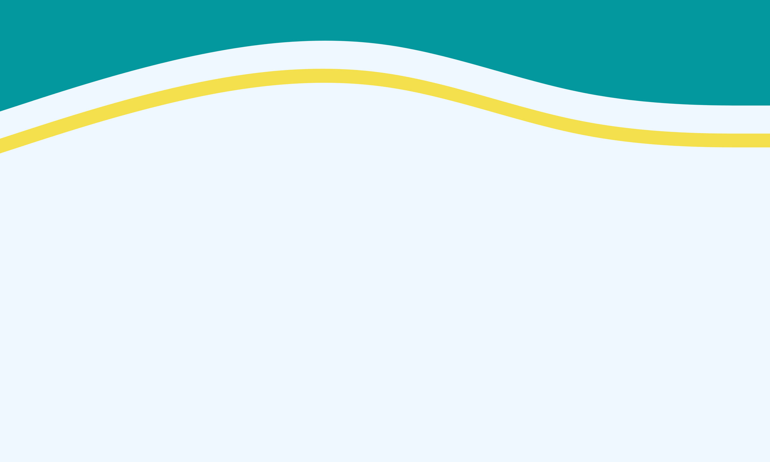 Abstract background with curved teal, white, and yellow lines.