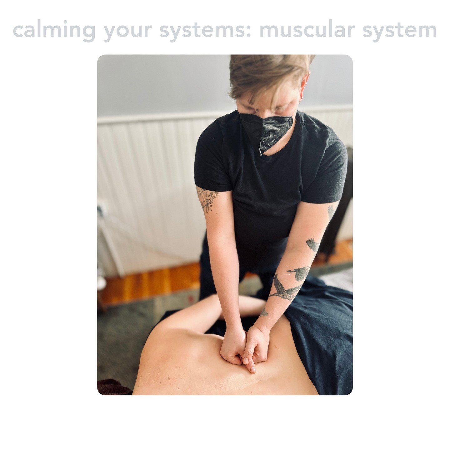 ✨✨✨massage can help communicate calm &amp; safety to help balance out chronic stress ✨✨✨ Calming your systems - the muscular system: &ldquo;When the body is stressed, muscles tense up. Muscle tension is almost a reflex reaction to stress &mdash; the 