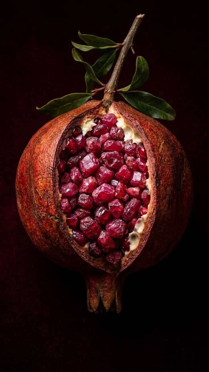 Surreal Ruby Gemstone Pomegranate | Metamorphosis Art.jpg