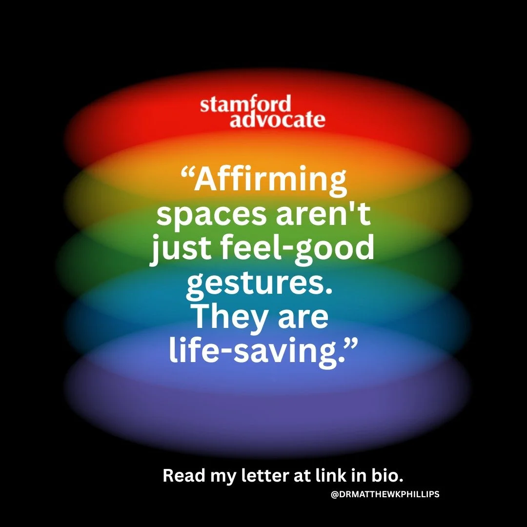 A few weeks ago, Wilton Pride was denied a permit for its 4th annual festival. Last year's event drew over 1,500 people.

Last week, I wrote to the Stamford Advocate and the letter is in today's print edition. I wrote not just about the permit, but w
