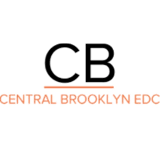 Logo with large black letters 'CB' and orange text reading 'Central Brooklyn Ed' beneath a thin orange line.