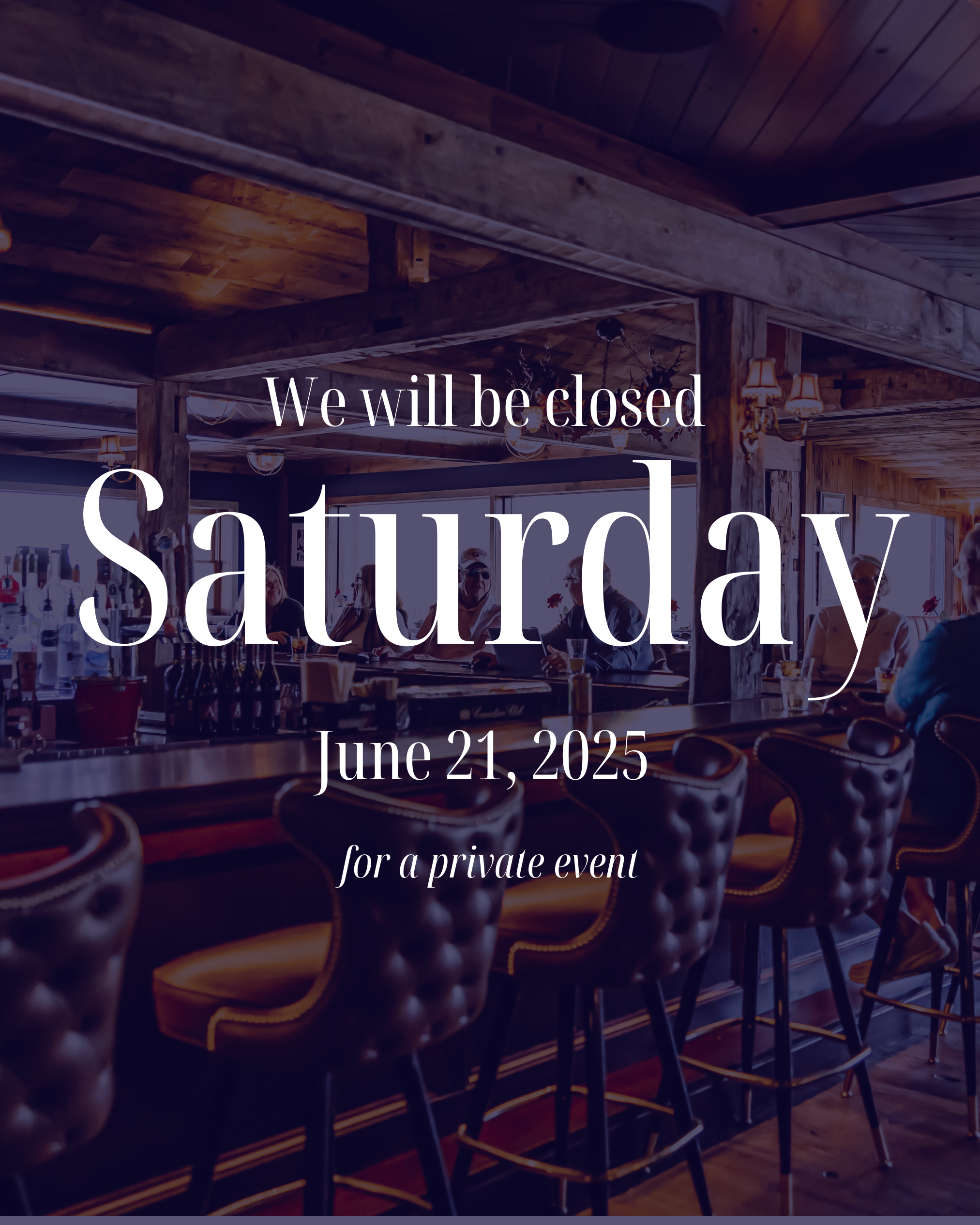 CLOSED TO PUBLIC - PRIVATE EVENT