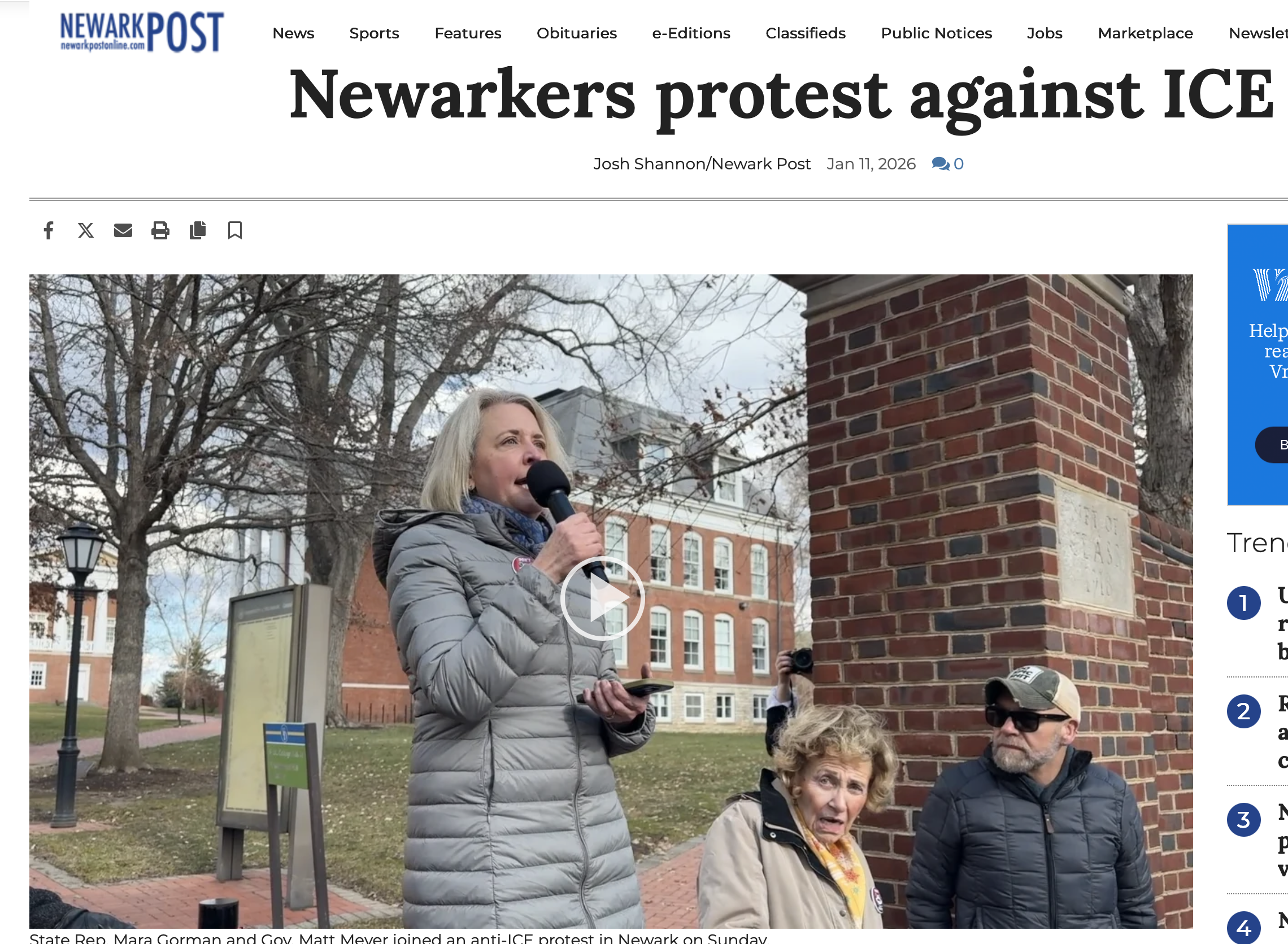 Newarkers protest against ICE