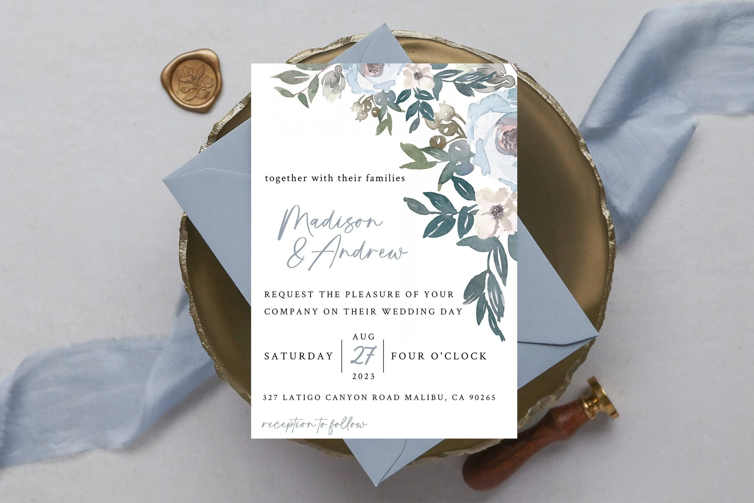 Something Blue | Wedding Invitation