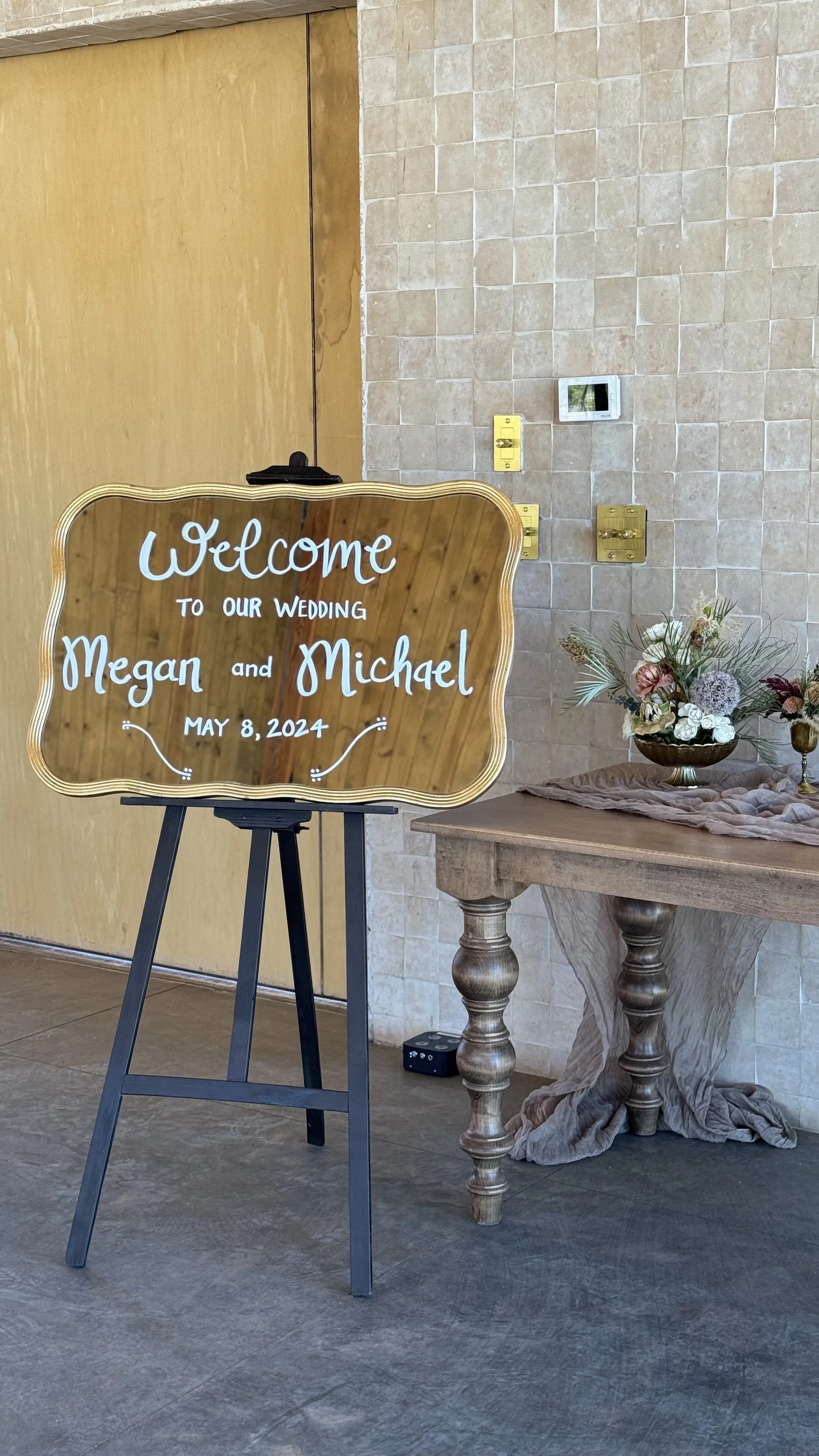 Custom wedding signage