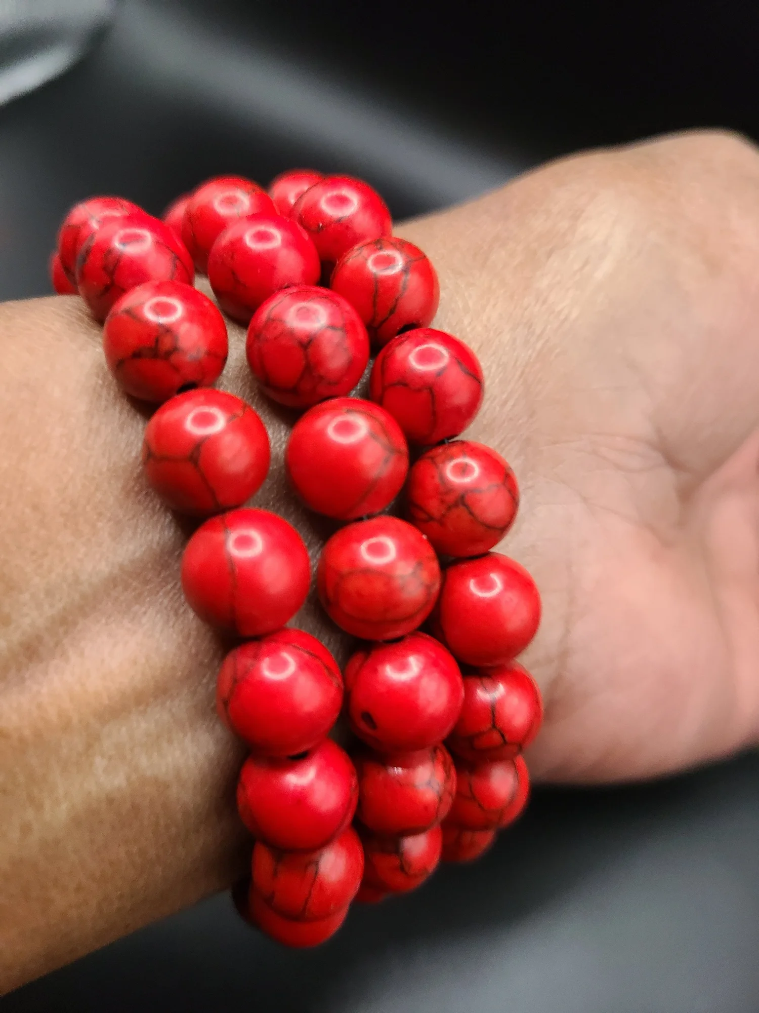 Natural Red turquoise Stone — Debbie Doo Bracelets & Things