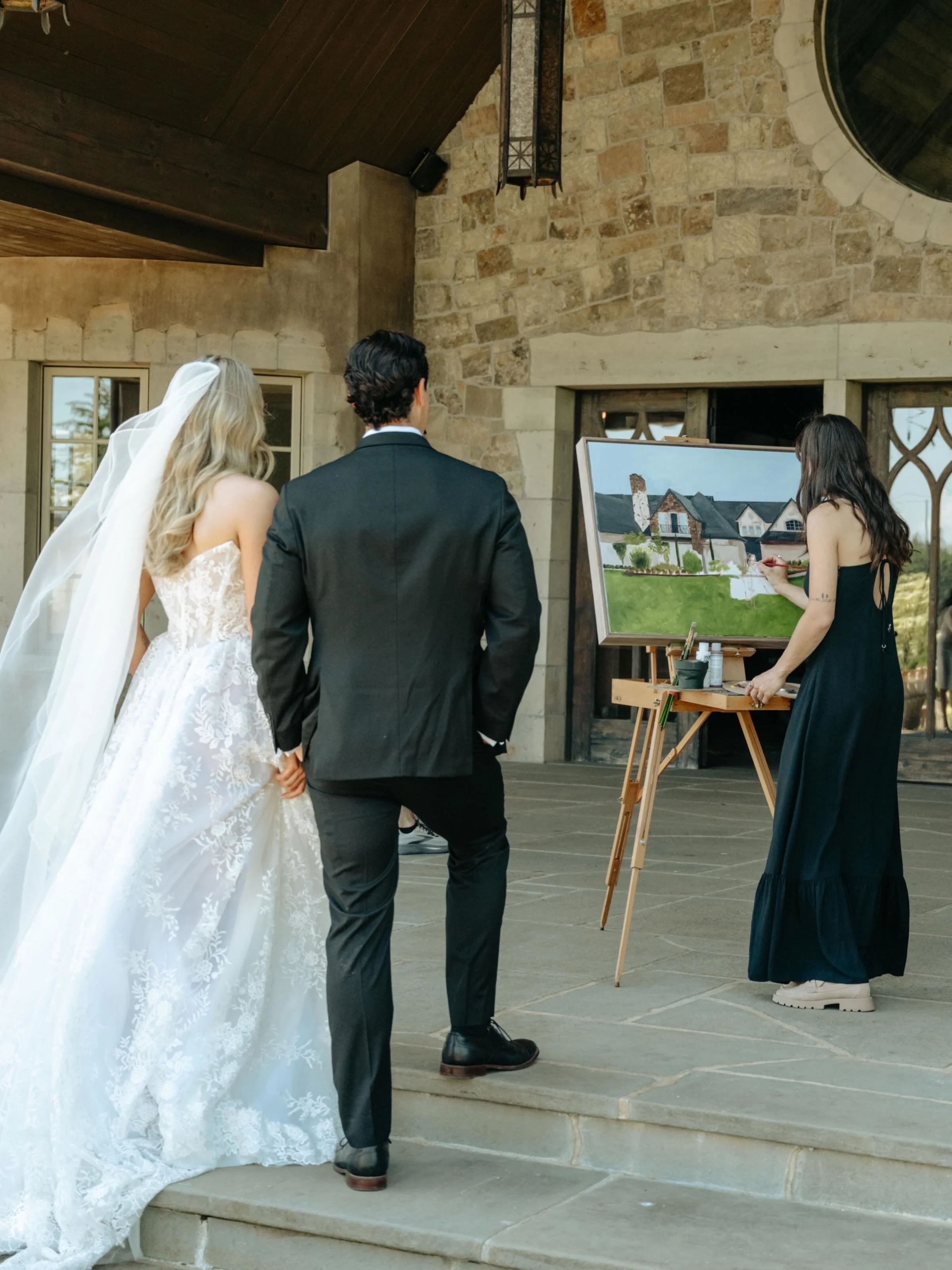 live painter in Oregon artsy adventurist bend Oregon live wedding painter
