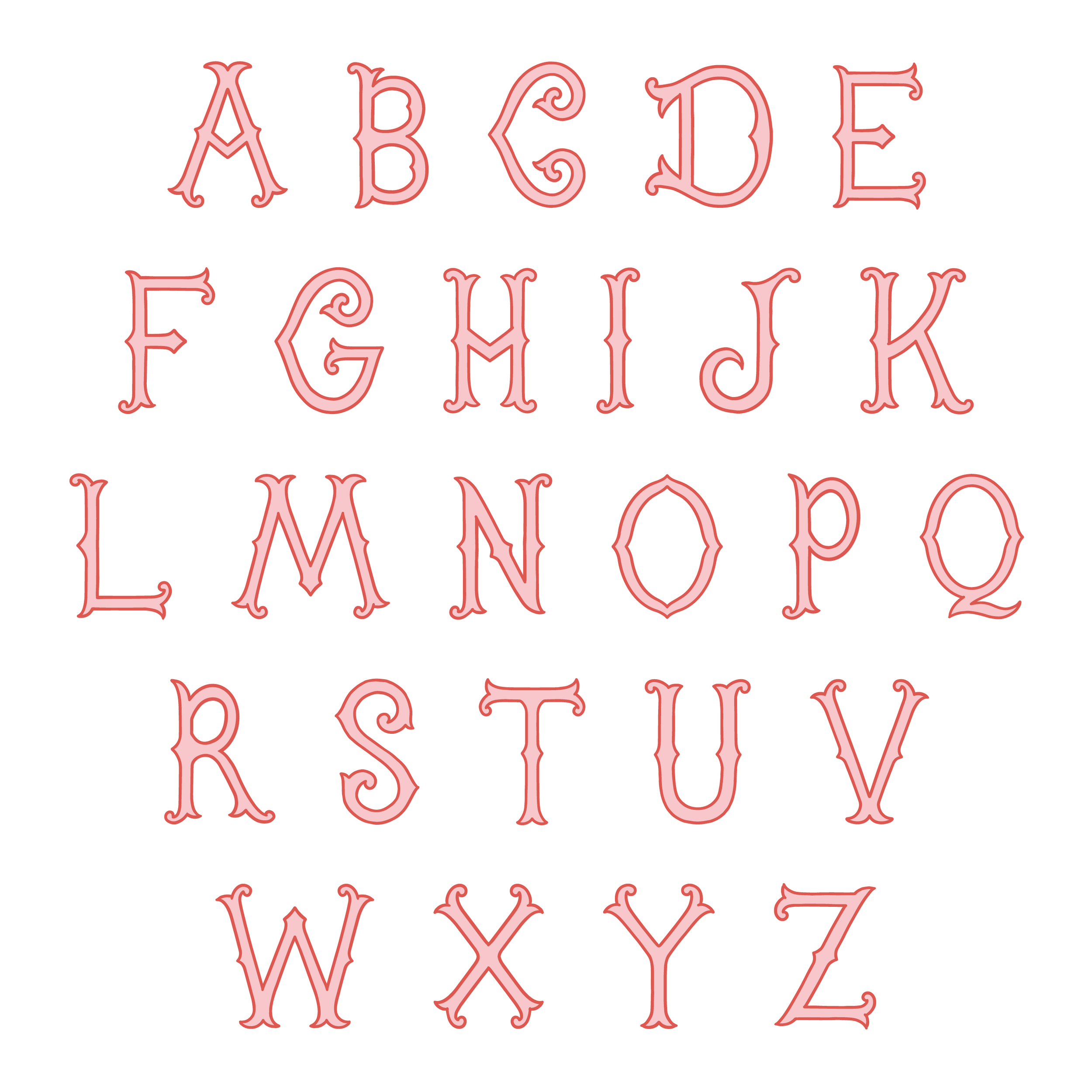Pink Tulip Floral Initial Alphabet.png