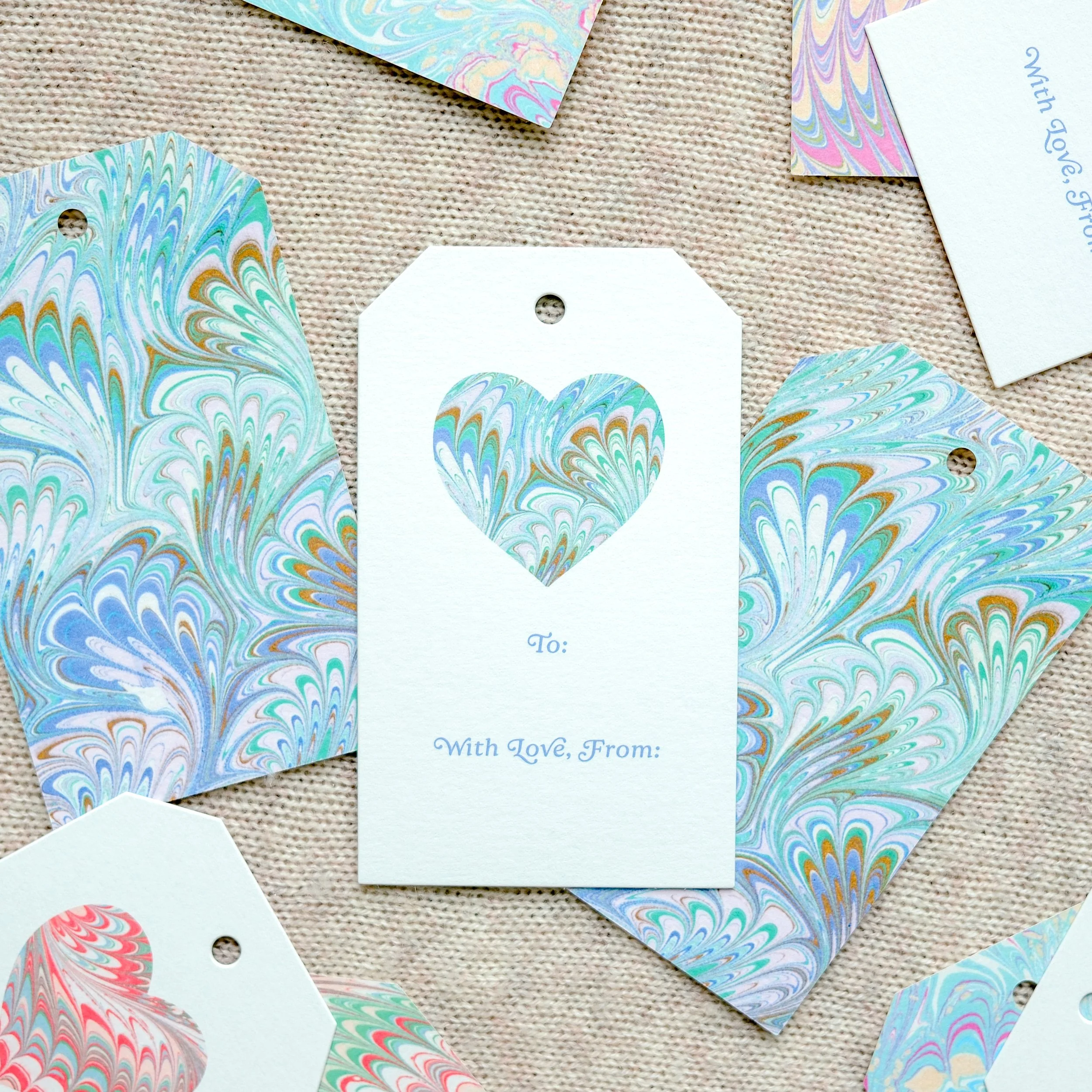 Coastal Breeze Marble Gift Tags