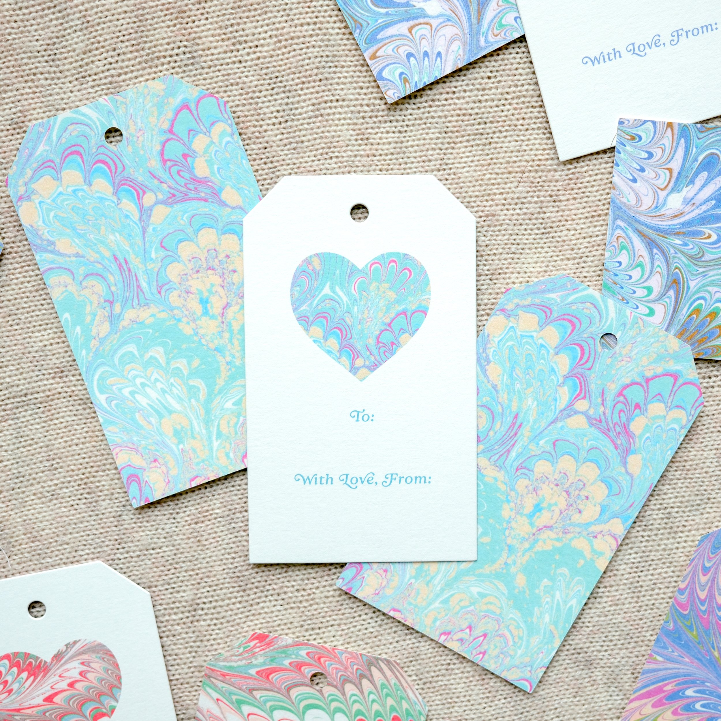 Cotton Candy Marble Gift Tags