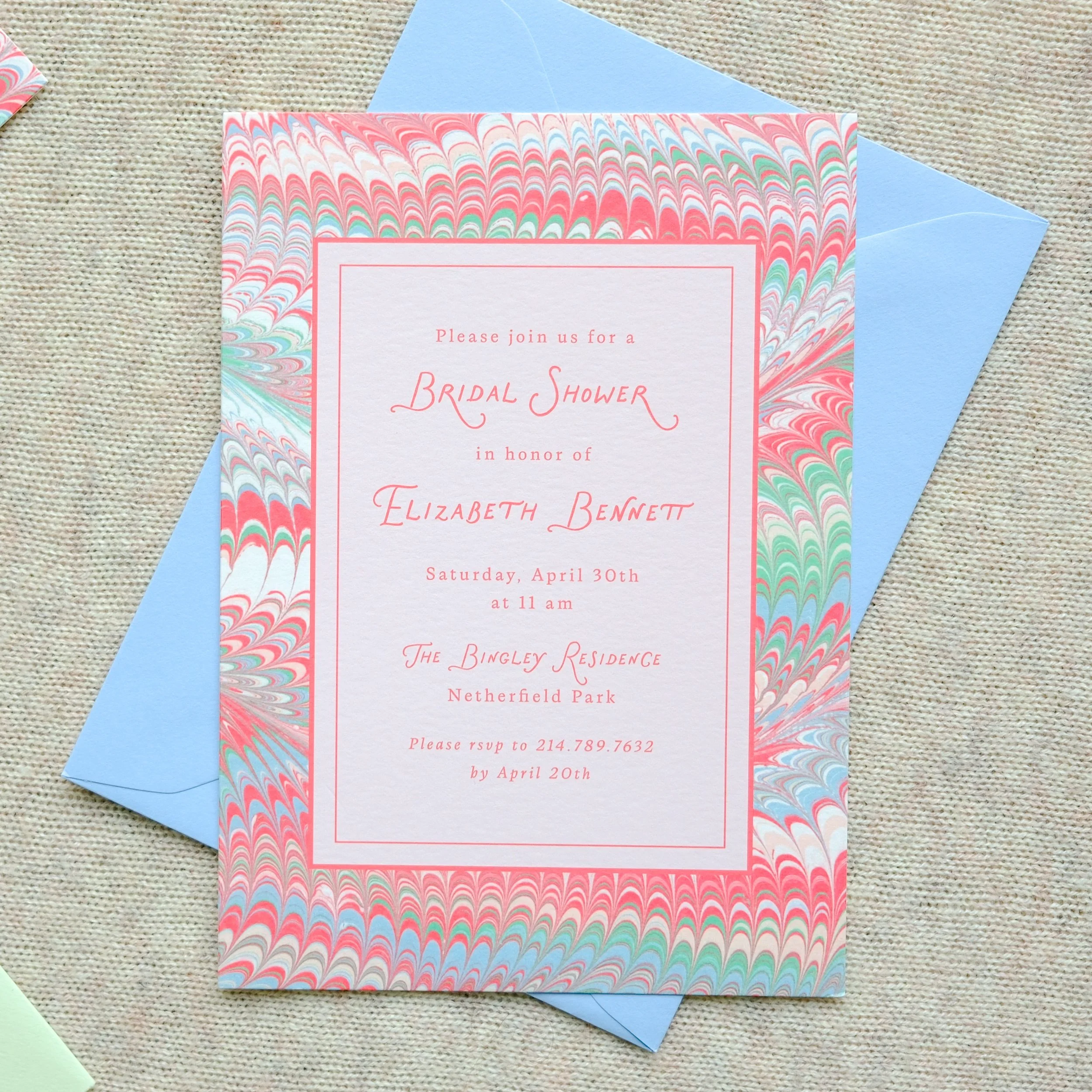 Strawberry Fields Marble Invitation
