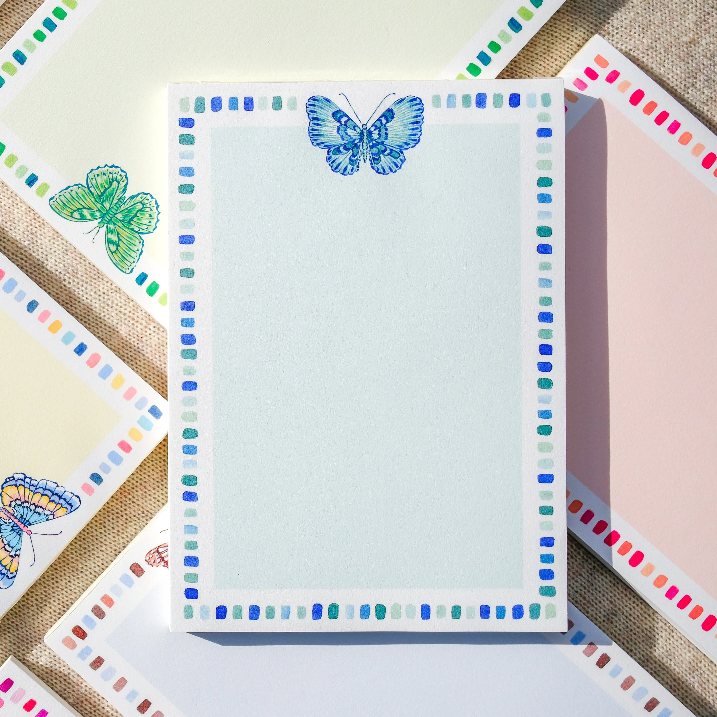 Aqua Butterfly Notepad
