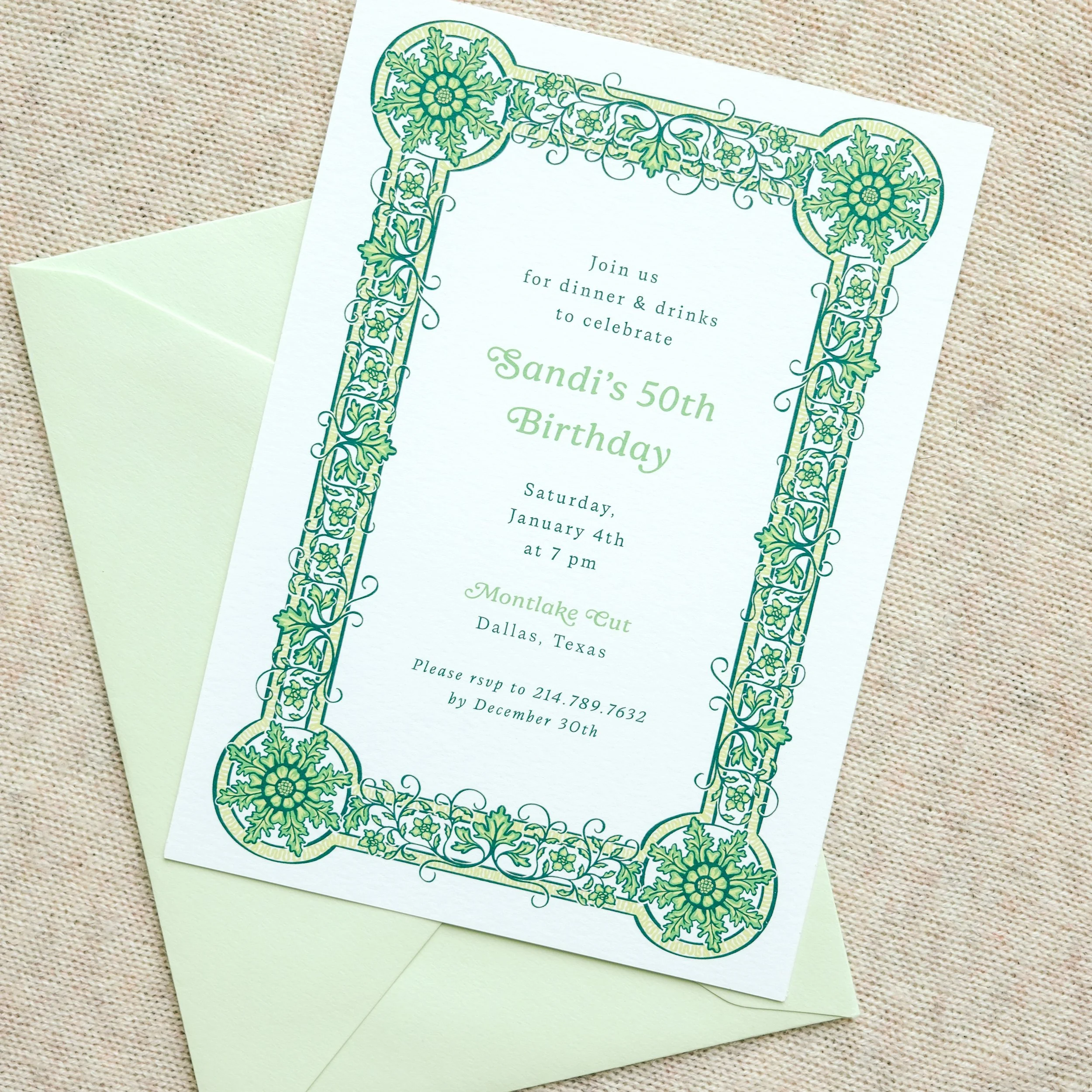 Venetian Ceiling Invitation