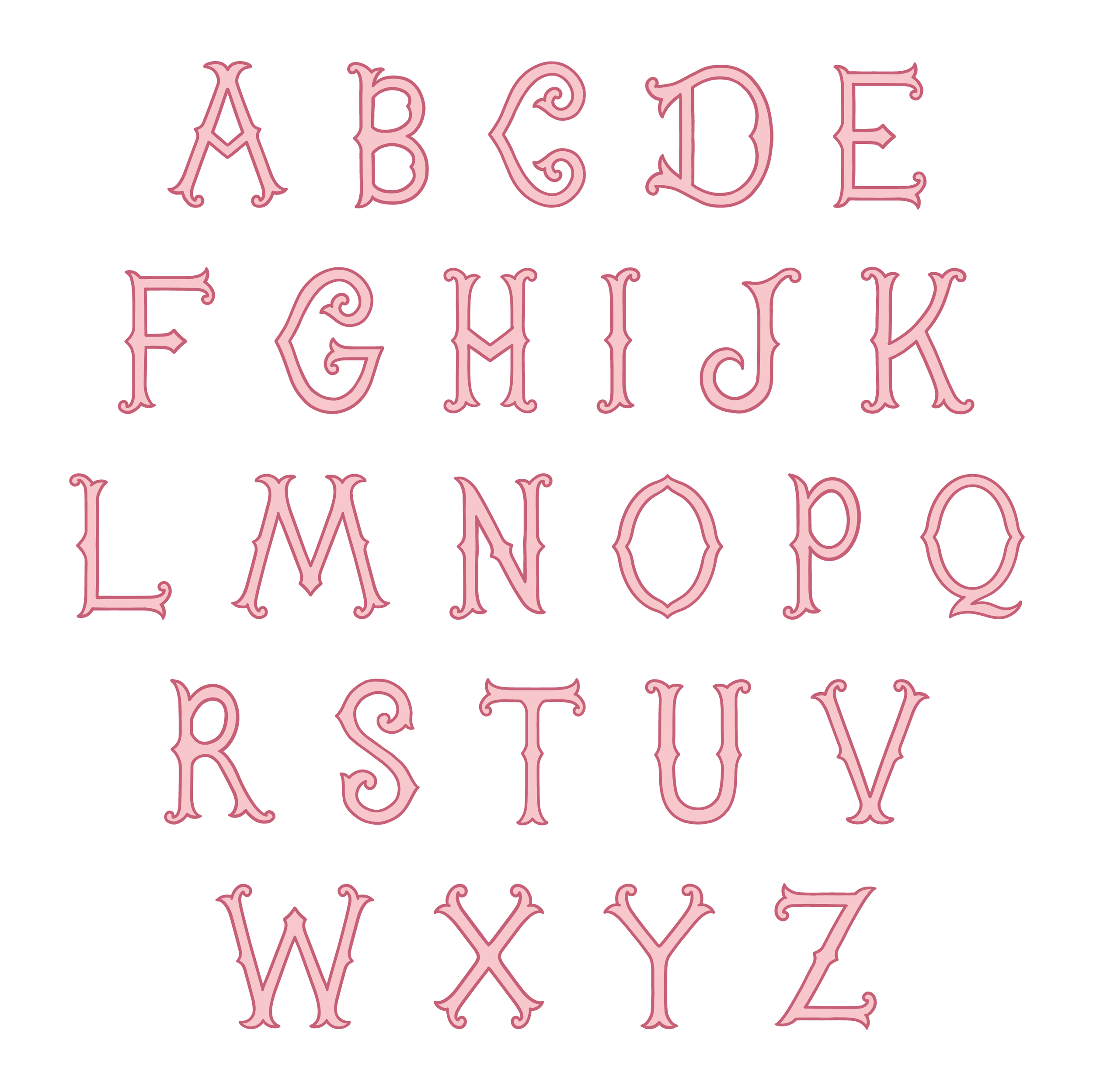 Butterfly Ranunculus Floral Initial Alphabet.png