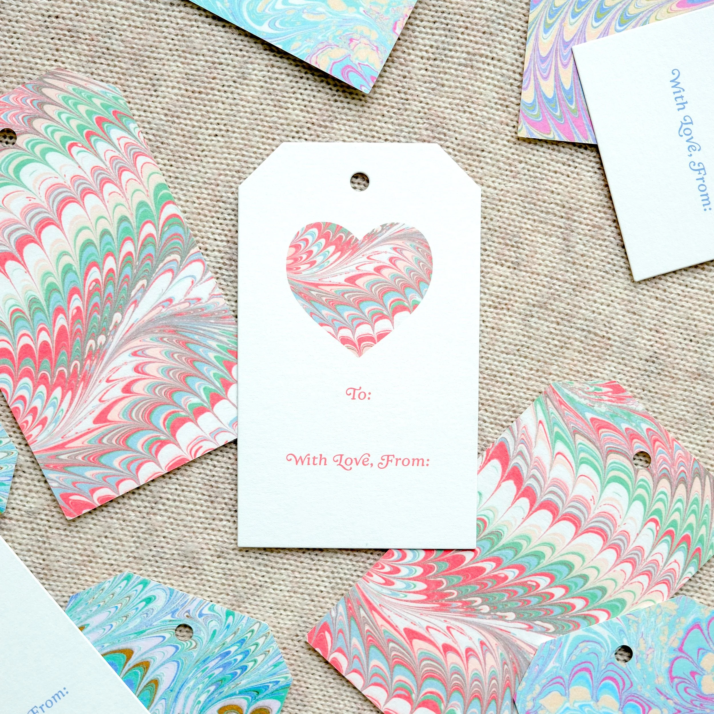 Strawberry Fields Marble Gift Tags