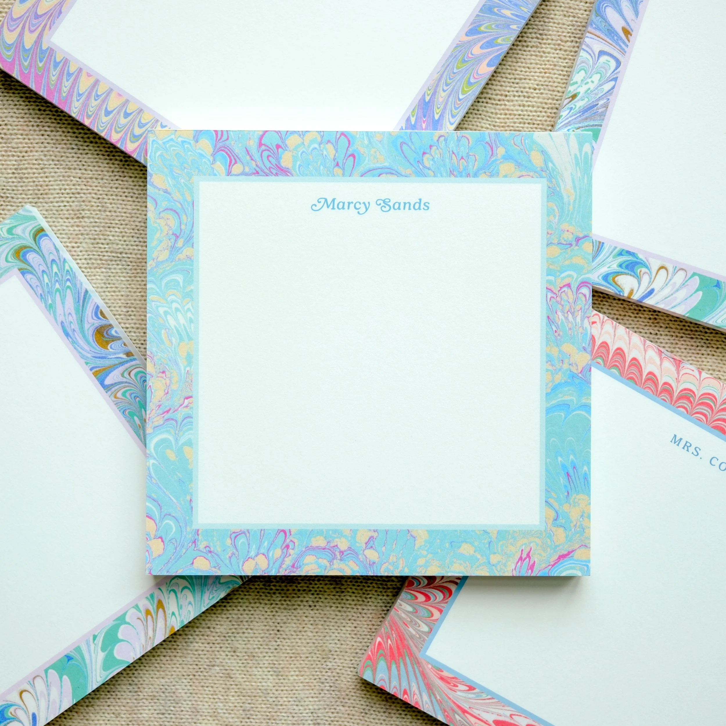 Cotton Candy Marble Notepad