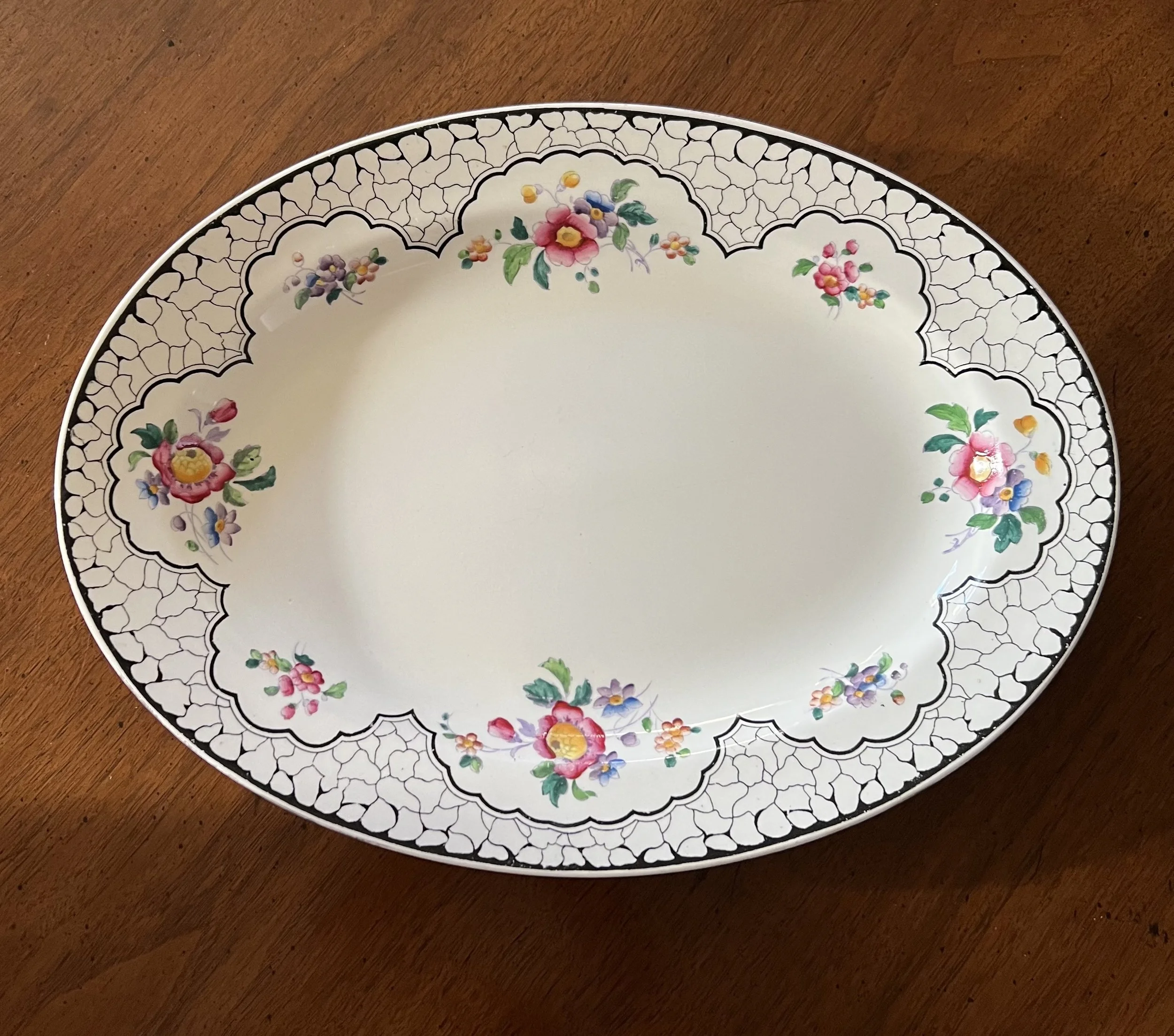 Hand Painted Oval Platter by Gray's Pottery