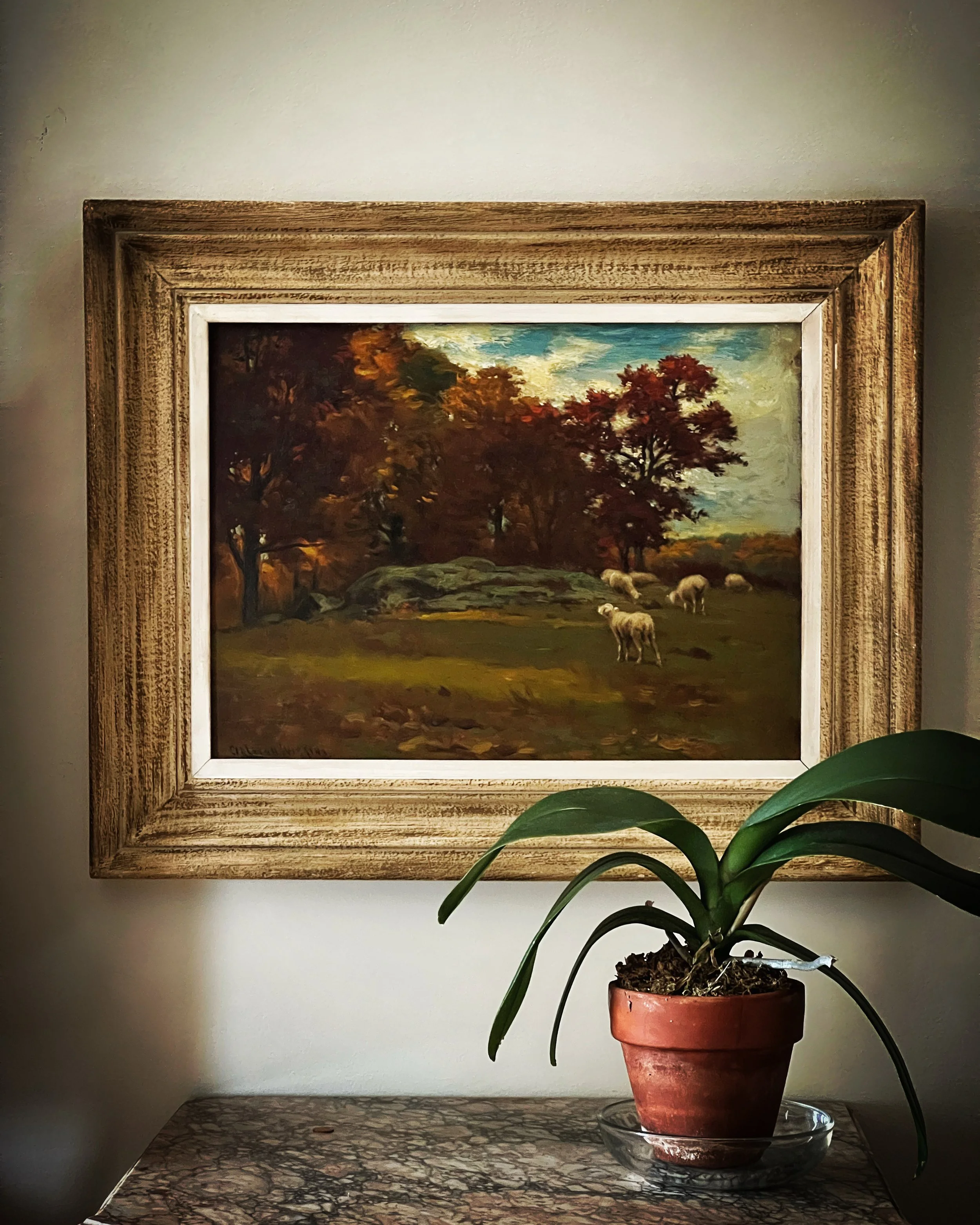 "Autumn" Oil Painting on Panel by J. Carleton Wiggins, American
