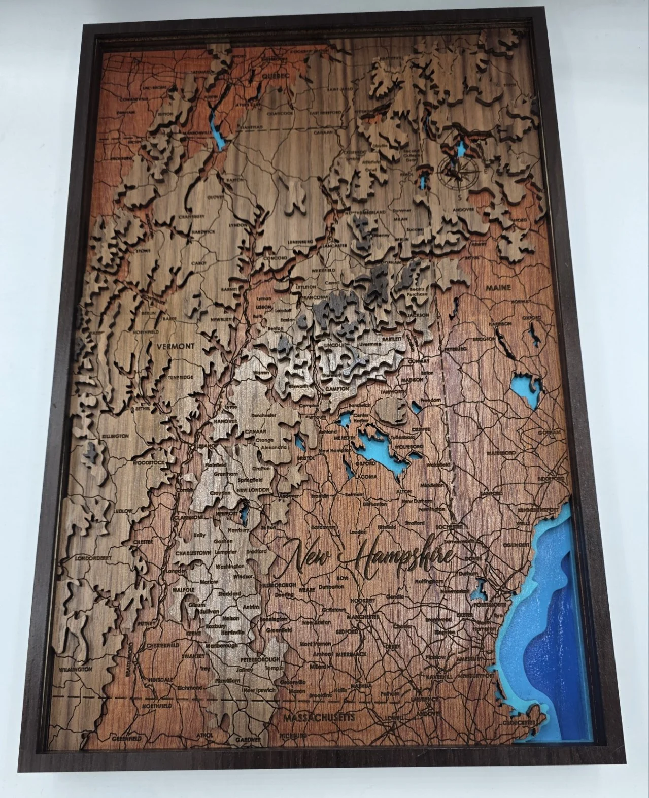 Topographical Map of New Hampshire