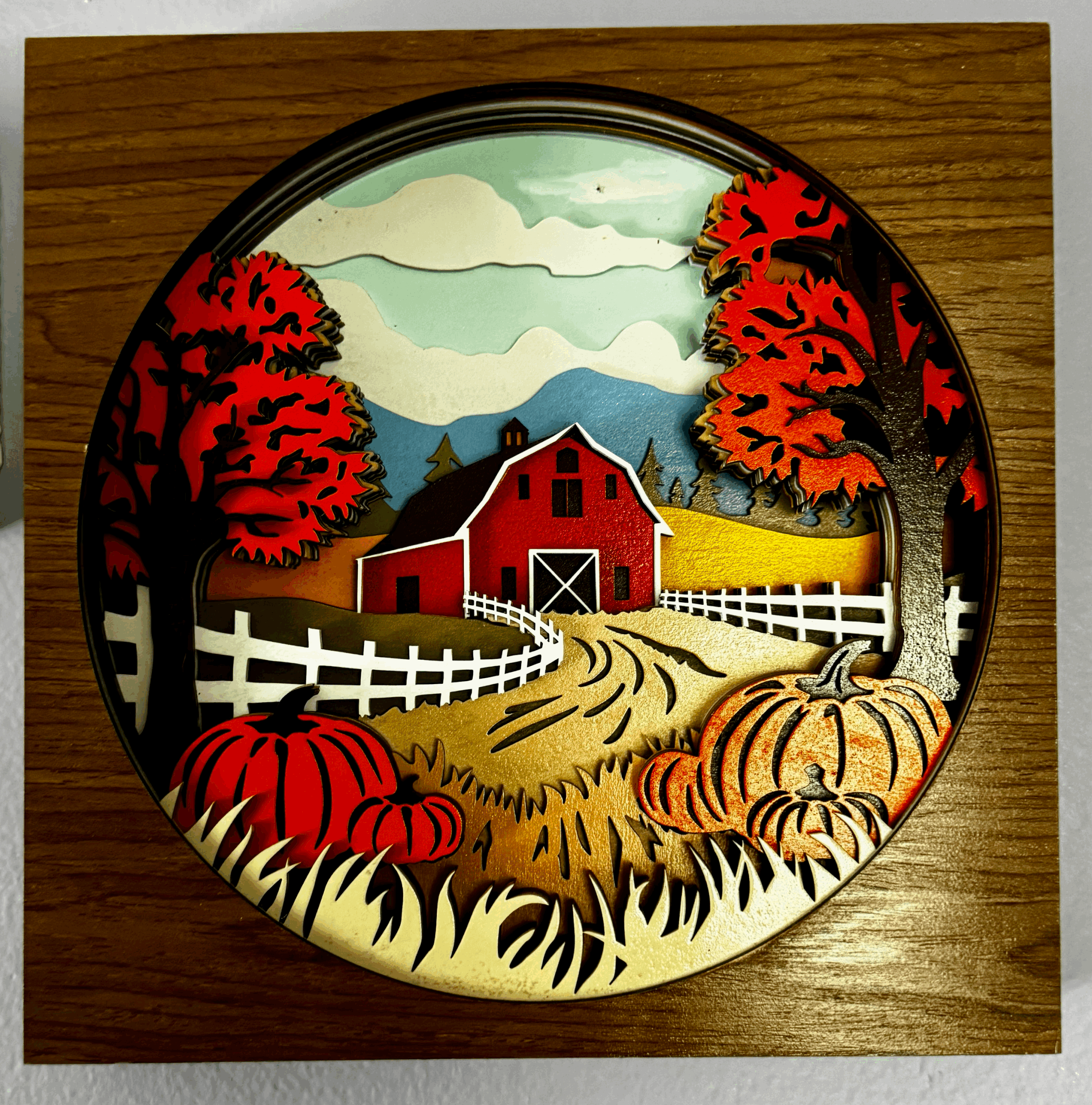 Multi-Layered Circular Scenic Sign