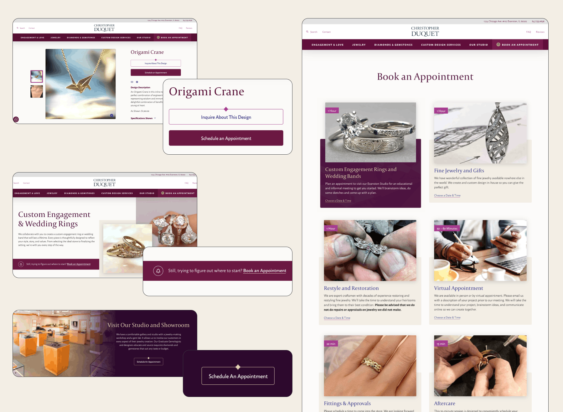 Driving mechanisms to book appointment