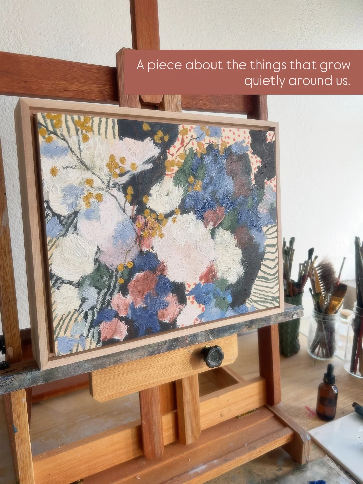 For me, florals are always a metaphor for resilience and beauty. Loving the soft wildness of this one. I&rsquo;ll release this piece in a little collection of more abstract floral works when the series is complete - if you want to see more, double ta