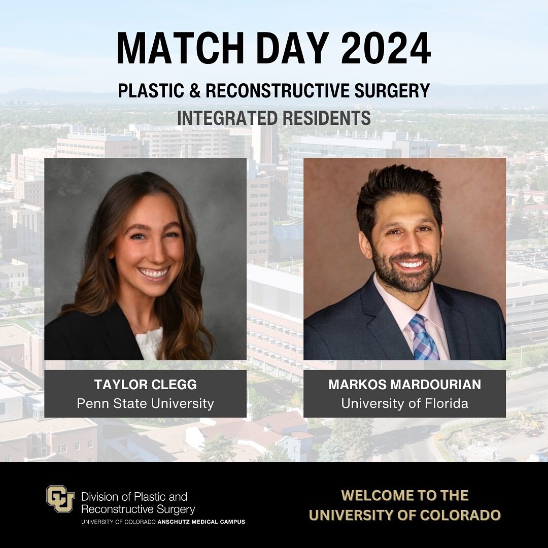 Congratulations and welcome to our incoming resident class of 2030: Taylor Clegg and Markos Mardourian! 
.
#matchday2024 #plasticsurgeryresidency