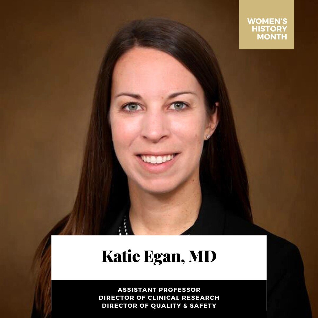 Happy Women's History Month, Katie Egan, MD! Assistant Professor Egan serves as the Director of Clinical Research and the Director of Quality &amp; Safety. Dr. Egan enjoys caring for the breadth of plastic and reconstructive surgery patients and prov