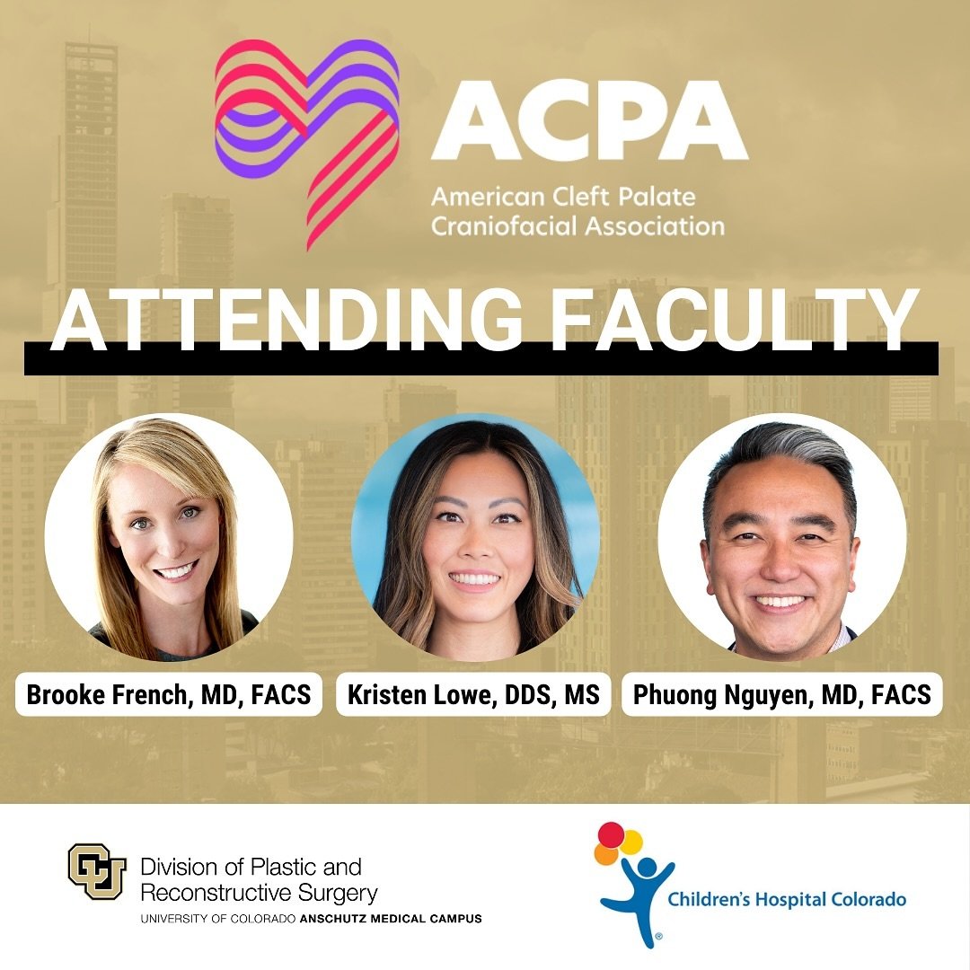 The American Cleft Palate Craniofacial Association&rsquo;s 2024 conference starts today in Denver, CO! In addition to our attending faculty, four CU Anschutz students, Jasmine Chaij, Connor Elkhill, Anna Lee, and Molly Murphy, are presenting the 11 a