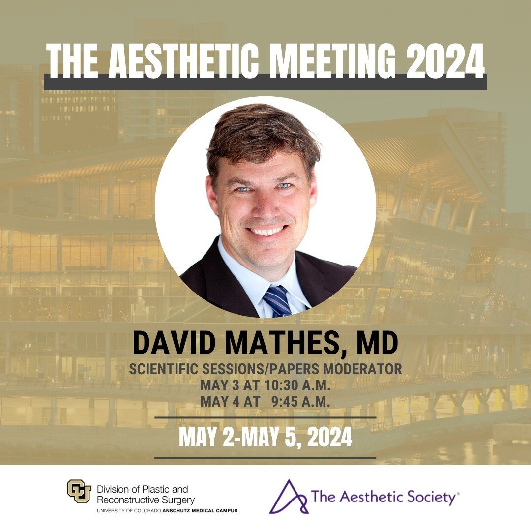 David Mathes, MD, is moderating two scientific sessions at The Aesthetic Meeting 2024. Click our link in bio for program details. We hope to see you in Vancouver, BC! ⁠
⁠
#theaestheticmeeting2024 #cuplasticsurgery