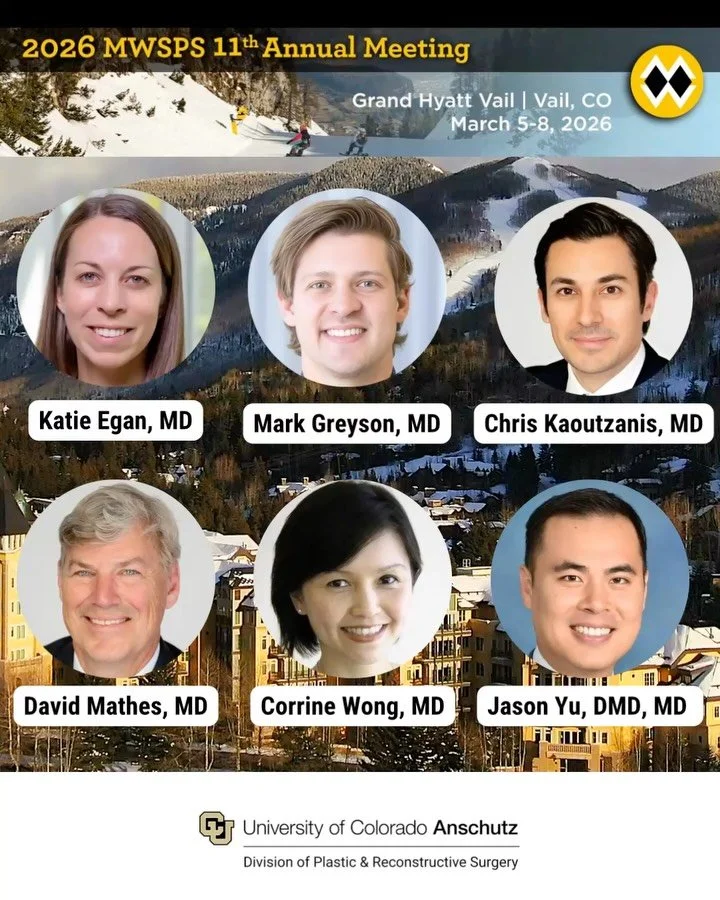 We have over 20 faculty, residents and medical students attending the 2026 Mountain West Society of Plastic Surgeons 11th Annual Meeting in Vail. Click our link in bio to see the full program.

@mwsps @cuplasticsresearch @cuplasticsurgeryresidency @c