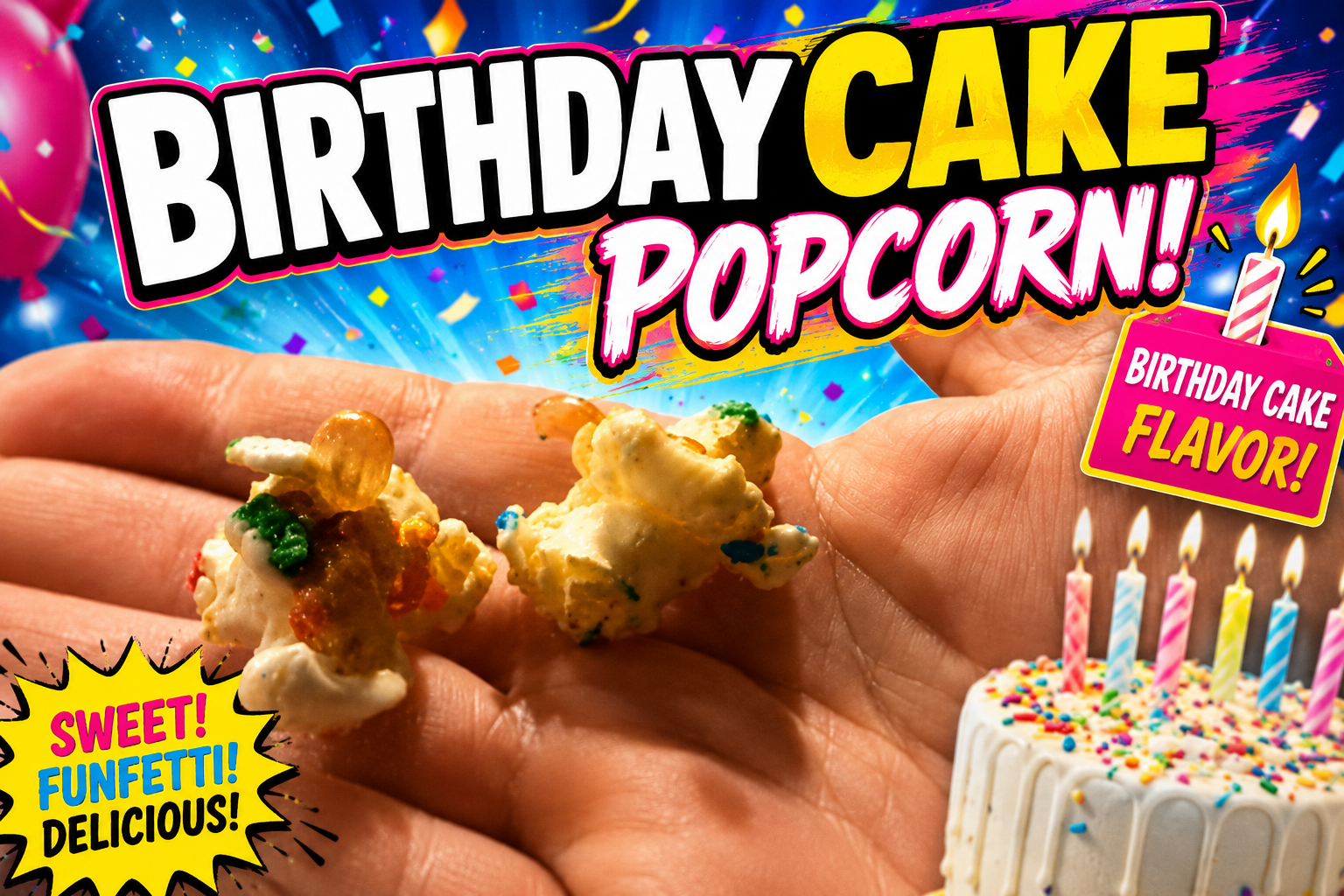 We Made This Birthday Cake Popcorn Before… But Never Like This! 🍿🎂