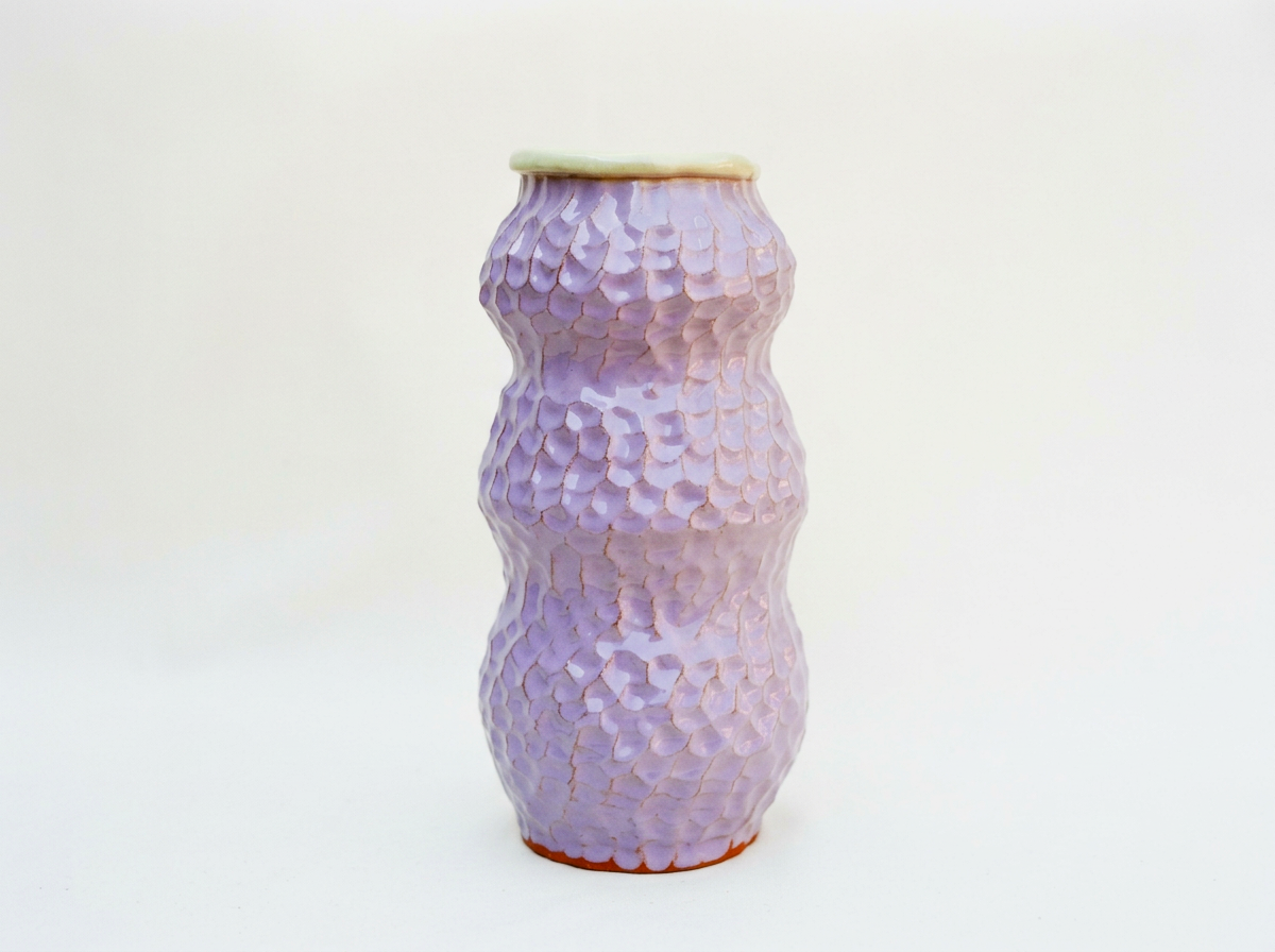 Purple Snowman Vase
