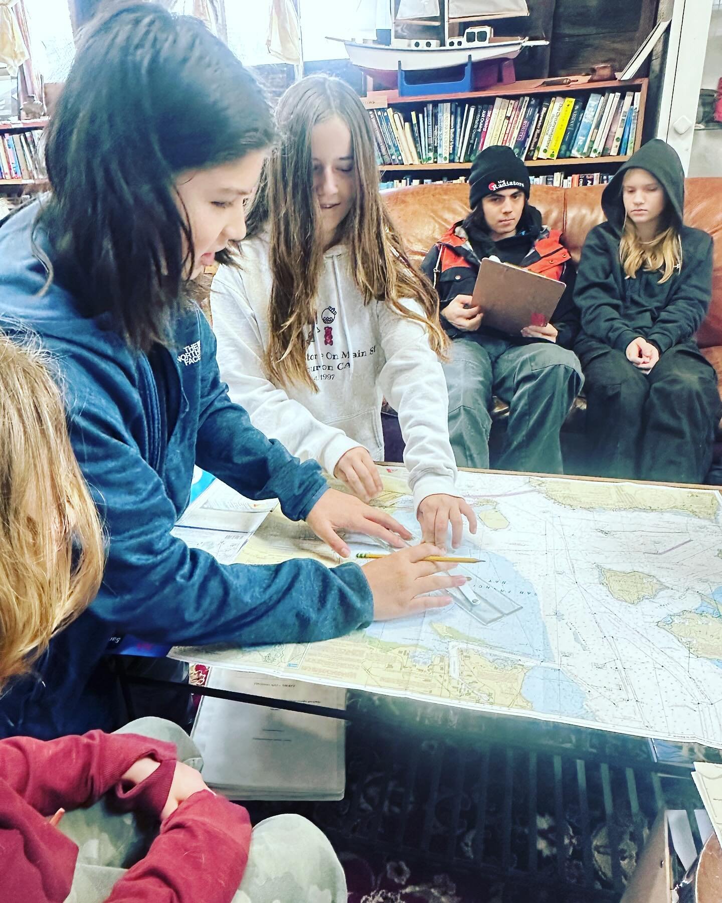What do homeschoolers do on a cold rainy day in February? A nautical scavenger hunt! We had some fun despite the weather learning to navigate and practicing our skills to finally get to the treasure. We had some help from our salty neighbors @brad.co