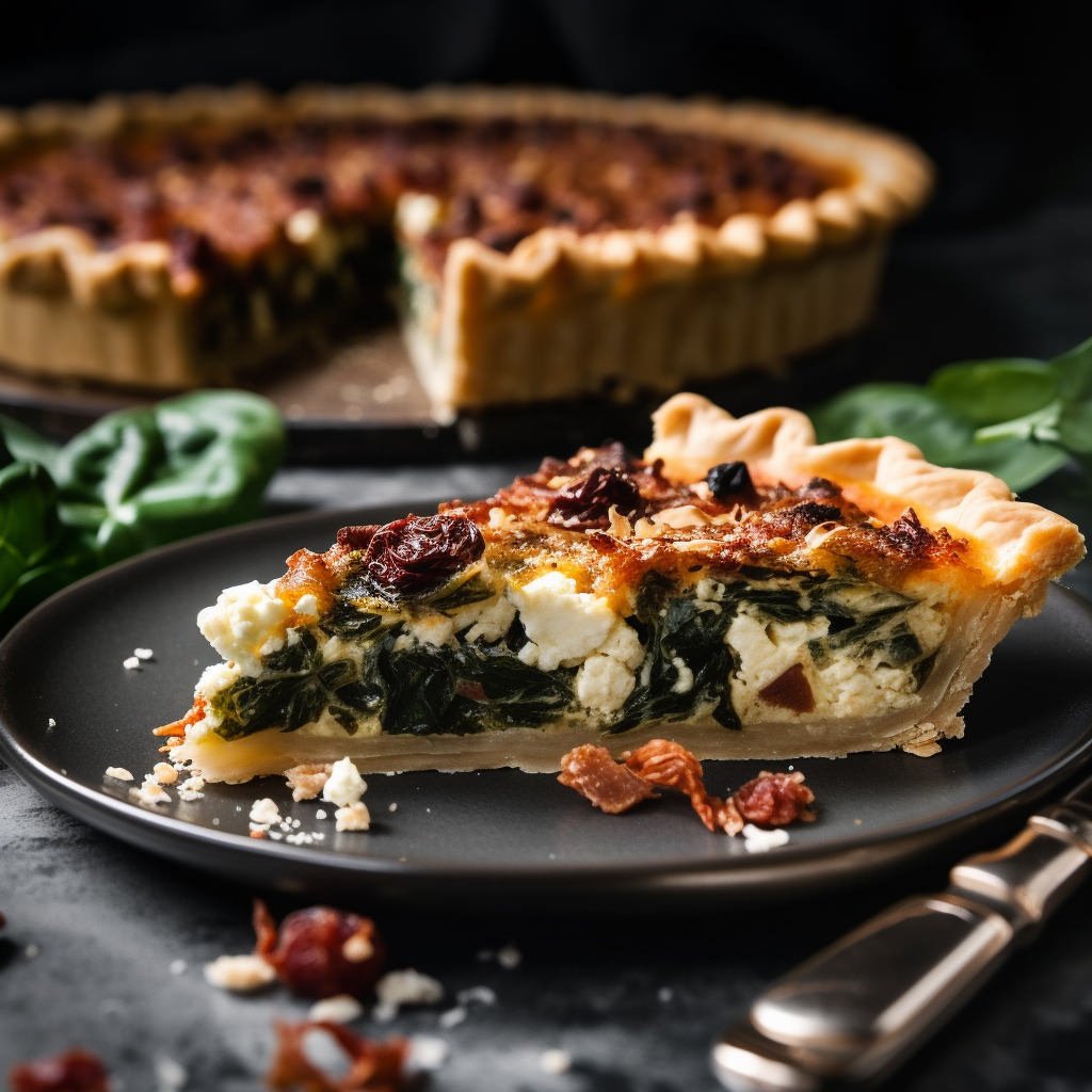 SunDried Tomato and Spinach Quiche — Crooked Recipes