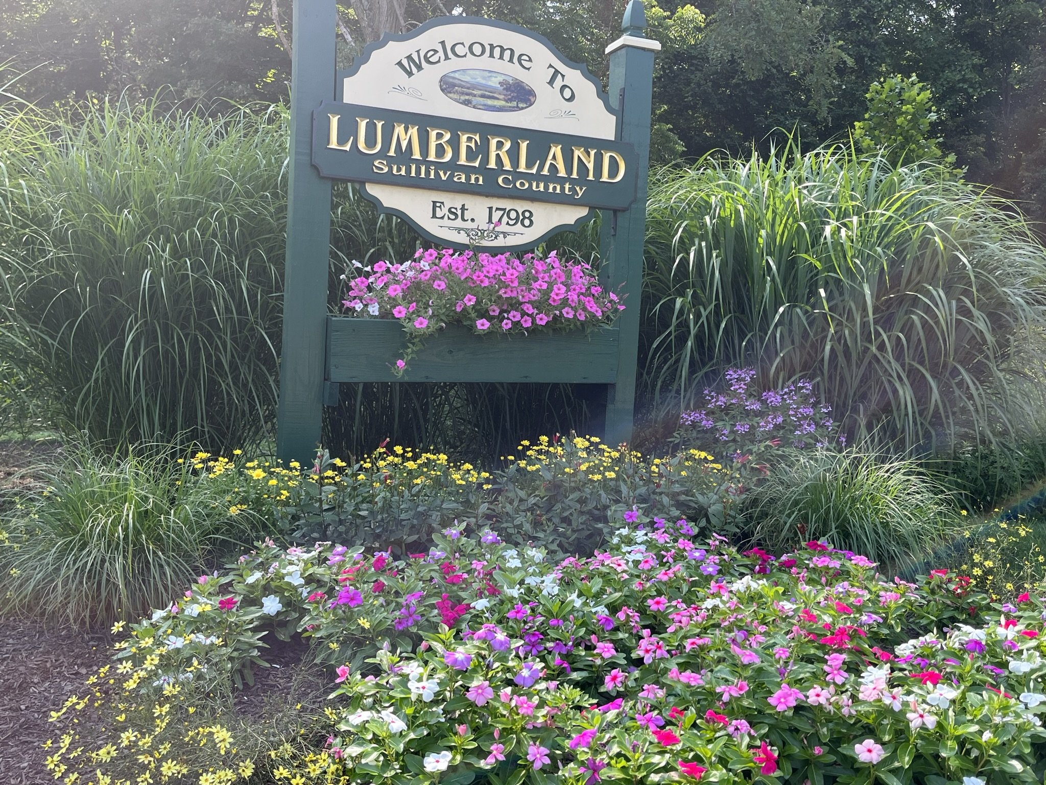 Rt 97 Pond Eddy Sign Garden - Lumberland Parks & Rec - Beautification 2023 (4).JPEG