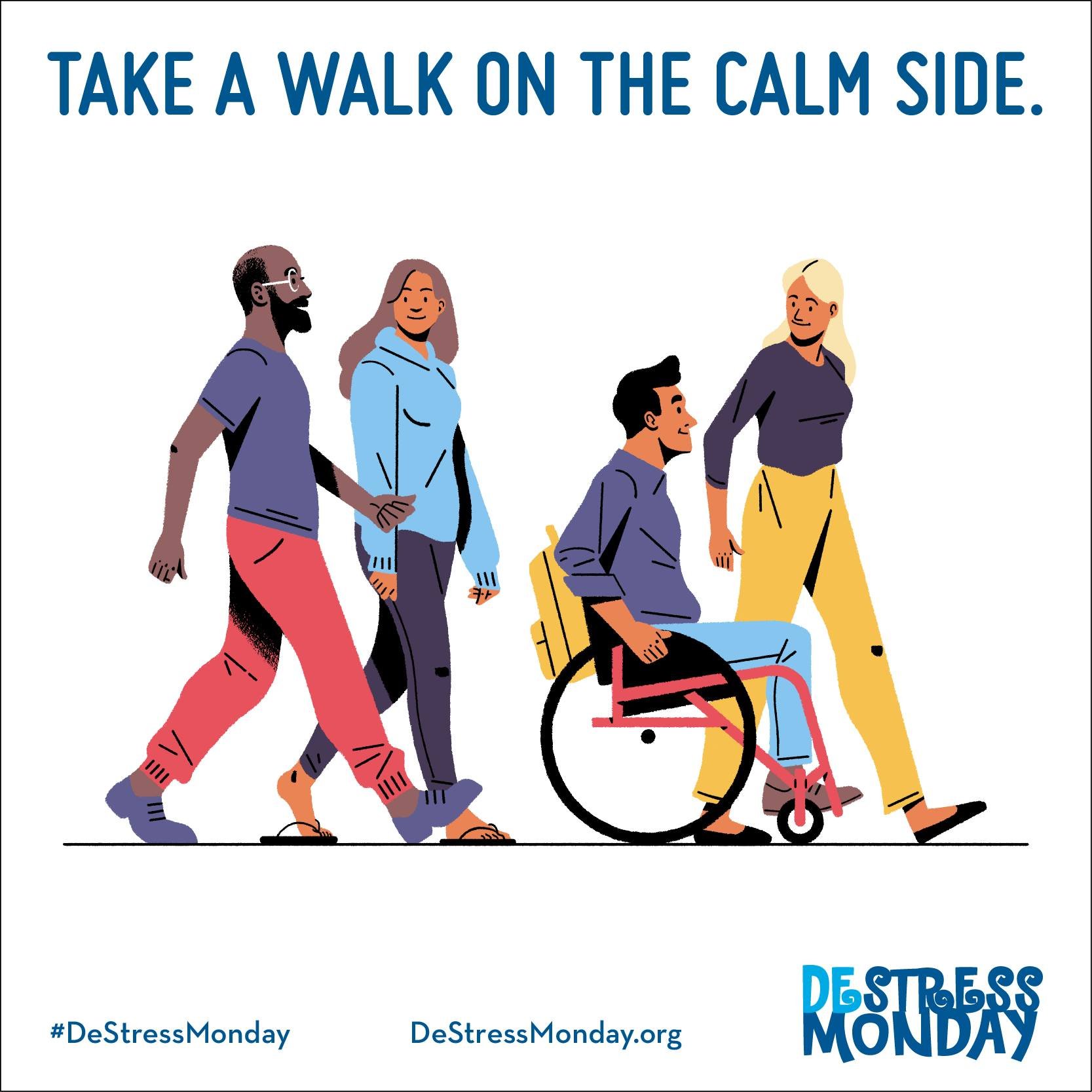 🚶 You don&rsquo;t always need heavy equipment or a gym membership to exercise. If you need to destress from work, school, or just life in general, take a walk.

To learn more about the benefits of walking, visit mondaycampaigns.org/destress-monday/t