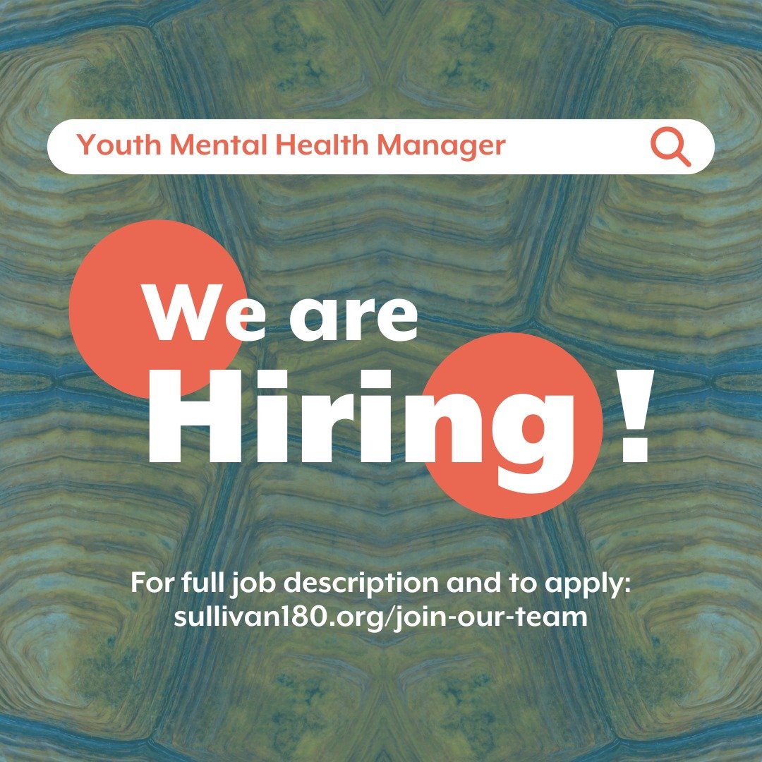🔎 Are you looking to join a team passionate about school wellness, mental health and changing health outcomes for our youth?

The 𝗬𝗼𝘂𝘁𝗵 𝗠𝗲𝗻𝘁𝗮𝗹 𝗛𝗲𝗮𝗹𝘁𝗵 𝗠𝗮𝗻𝗮𝗴𝗲𝗿 will work with schools and community organizations via the Sullivan