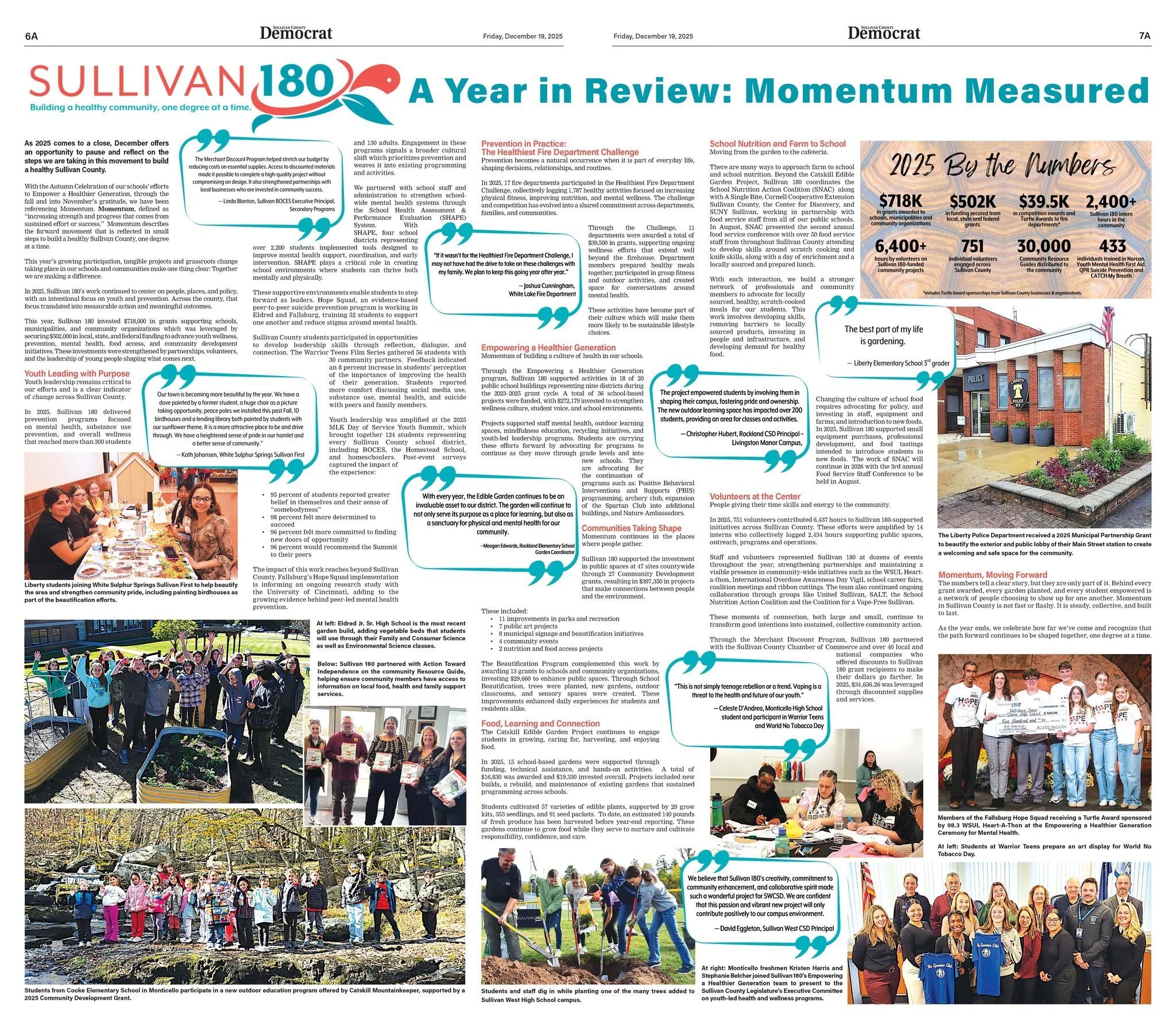 𝗔 𝗬𝗲𝗮𝗿 𝗶𝗻 𝗥𝗲𝘃𝗶𝗲𝘄

📰 Our latest editorial appears tomorrow in the @sullcodemocrat, highlighting the people, partnerships, and progress that defined the year.

Pick up a copy and read along with us!