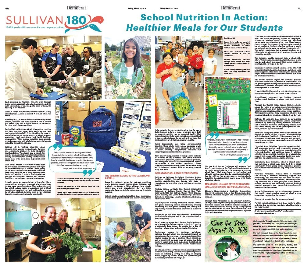 Thank you to the @sullcodemocrat for featuring our latest editorial, School Nutrition in Action: Healthier Meals for Our Students.

Read more: