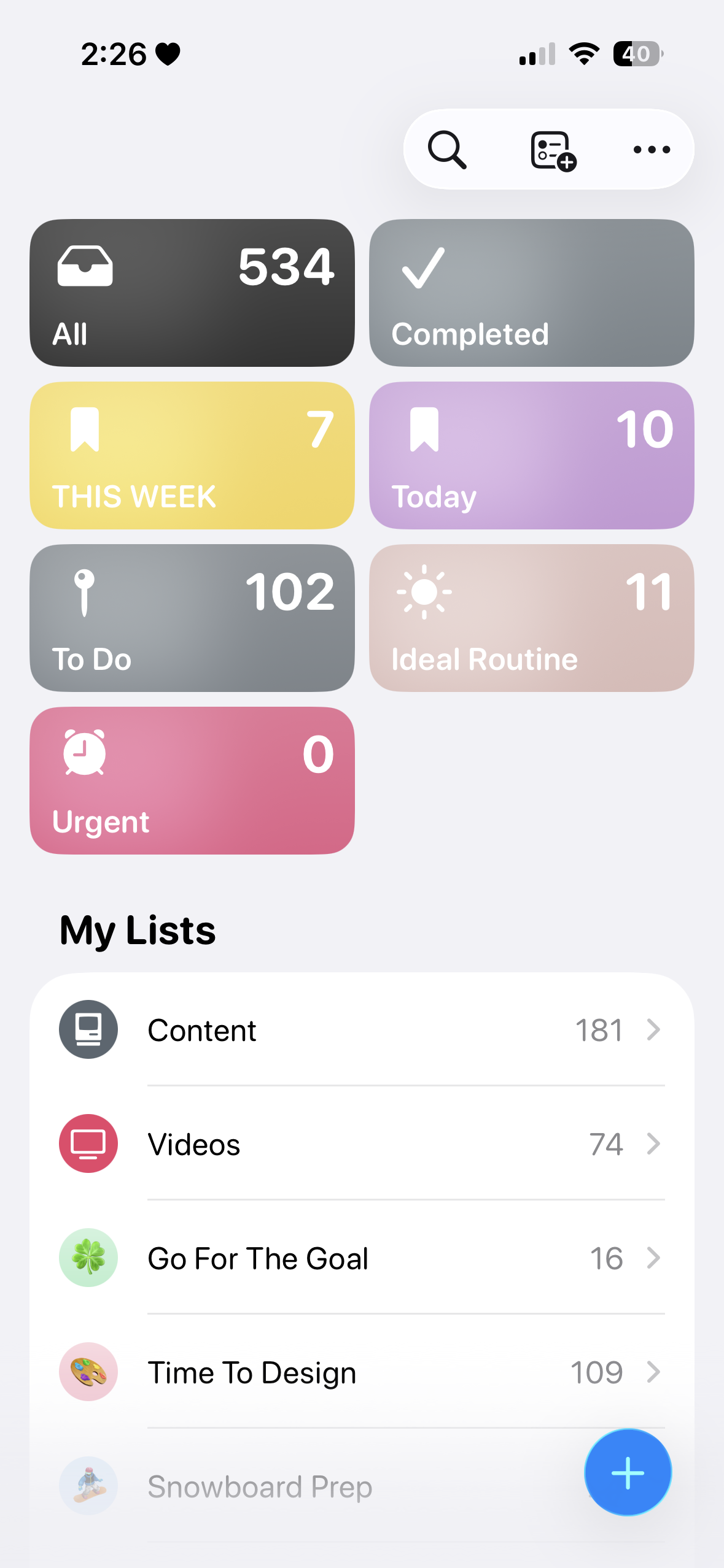 iOS Reminders App