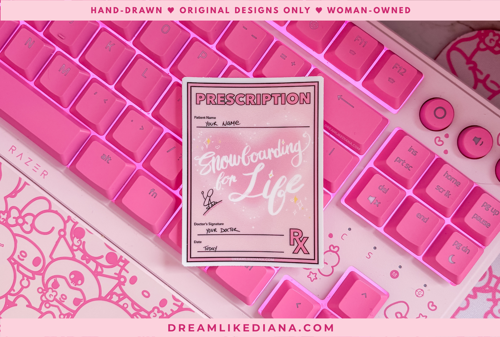 Pink Snowboarding for Life RX