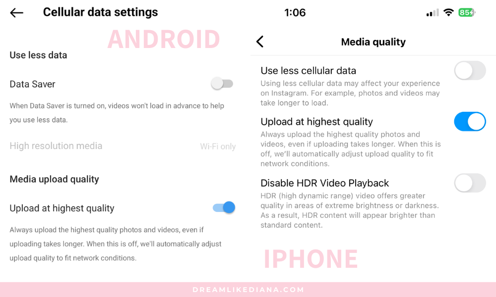 androids on Instagram reels