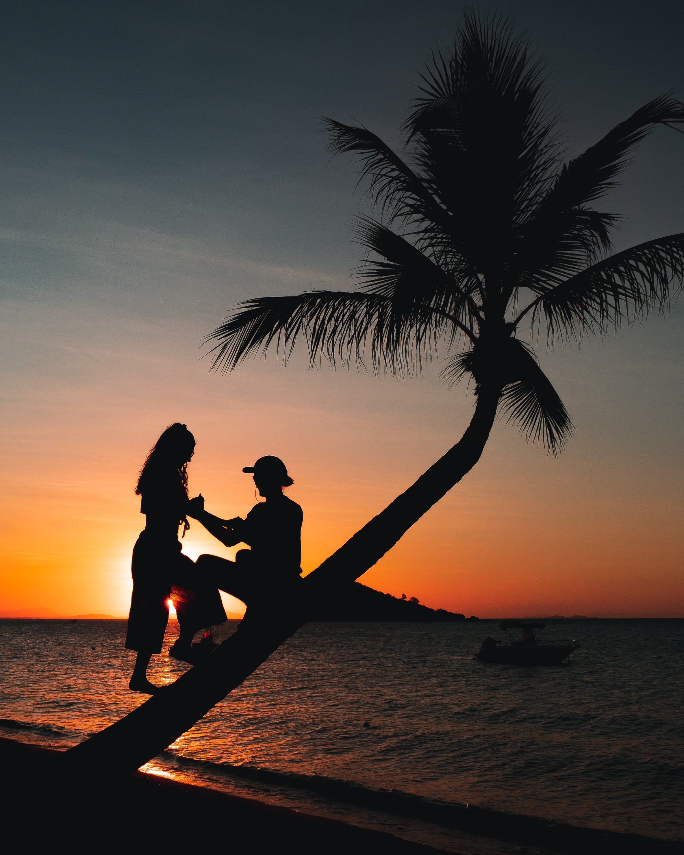 Sundowners at the palms - the perfect place to watch the sunset over the horizon.